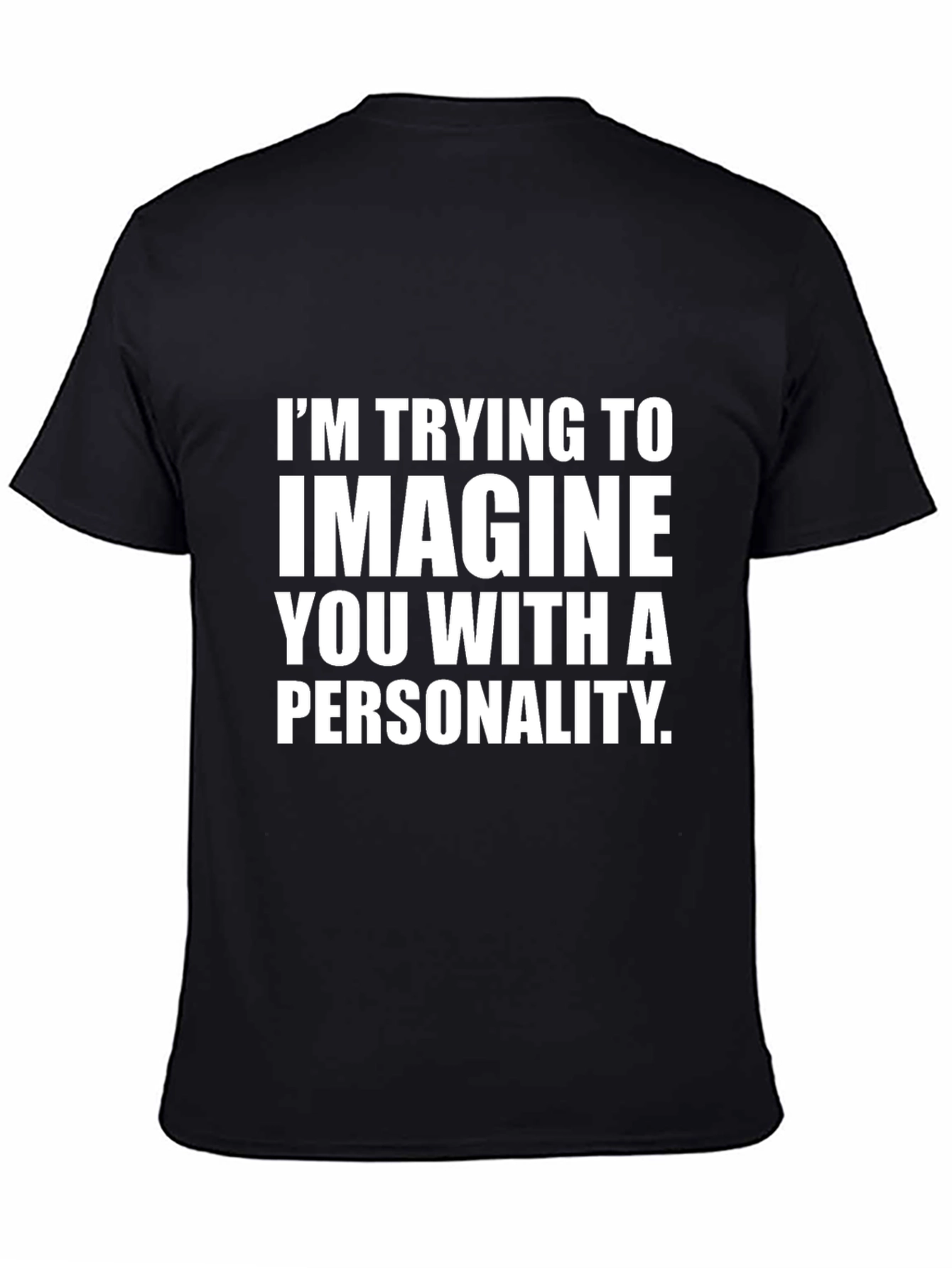 Black Sarcastic Personality Graphic Novelty T-Shirt view 4