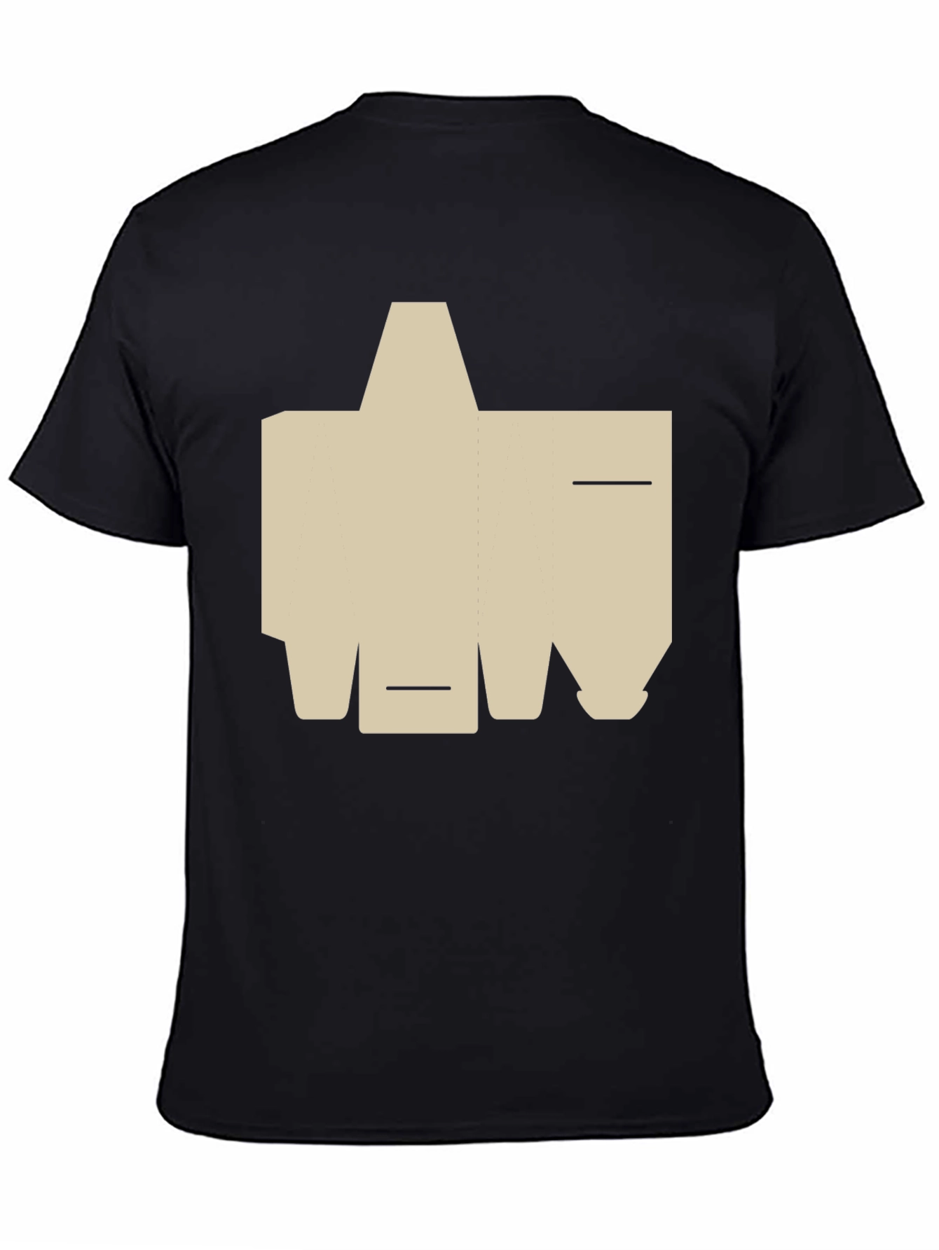 Black Abstract Graphic Tee - Unique Black Shirt view 4