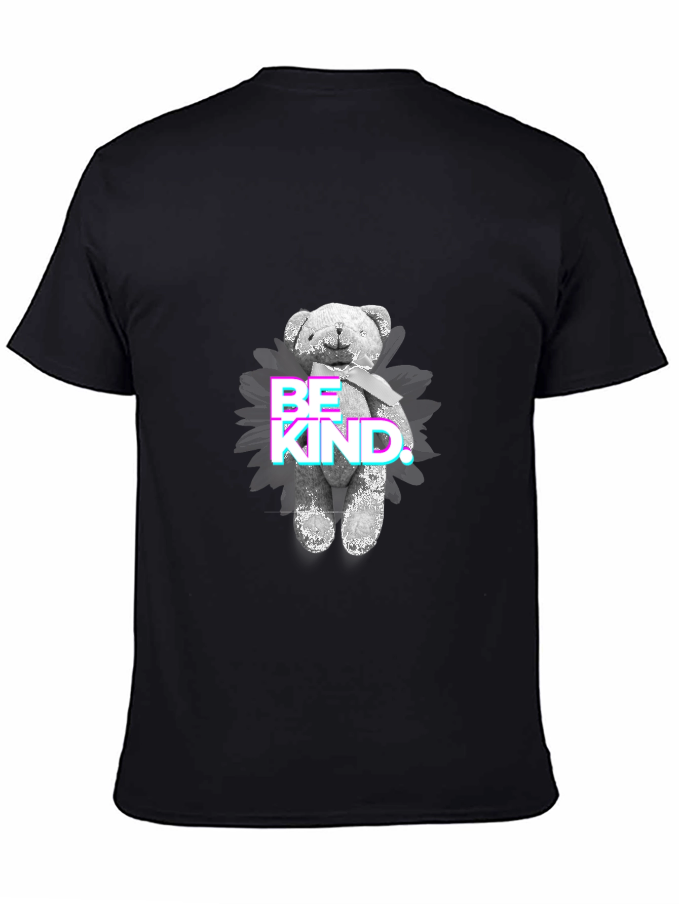 Black Be Kind Teddy Bear Graphic T-Shirt view 4