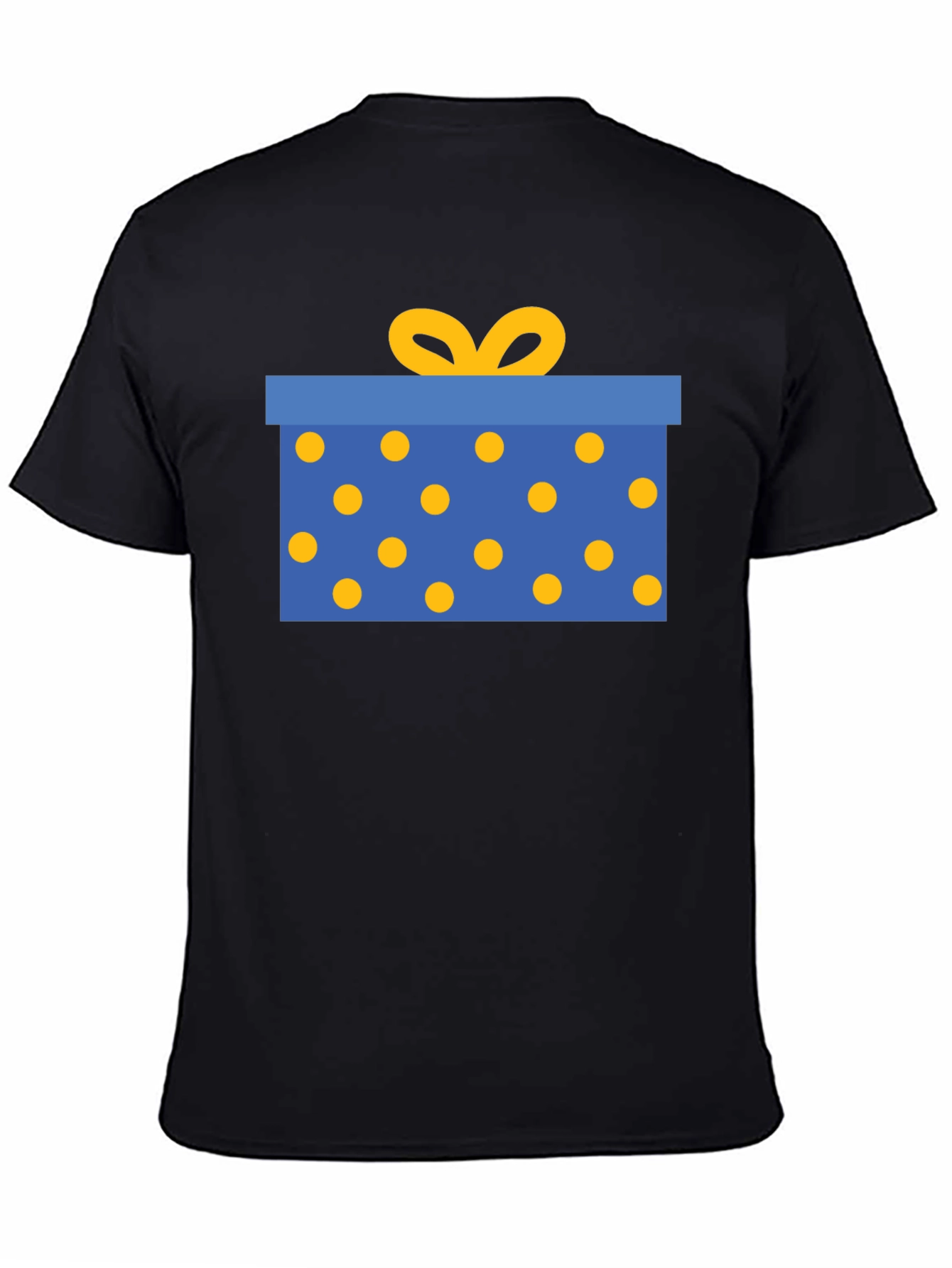 Black Gift Box Graphic Tee - Stylish Black T-Shirt view 4
