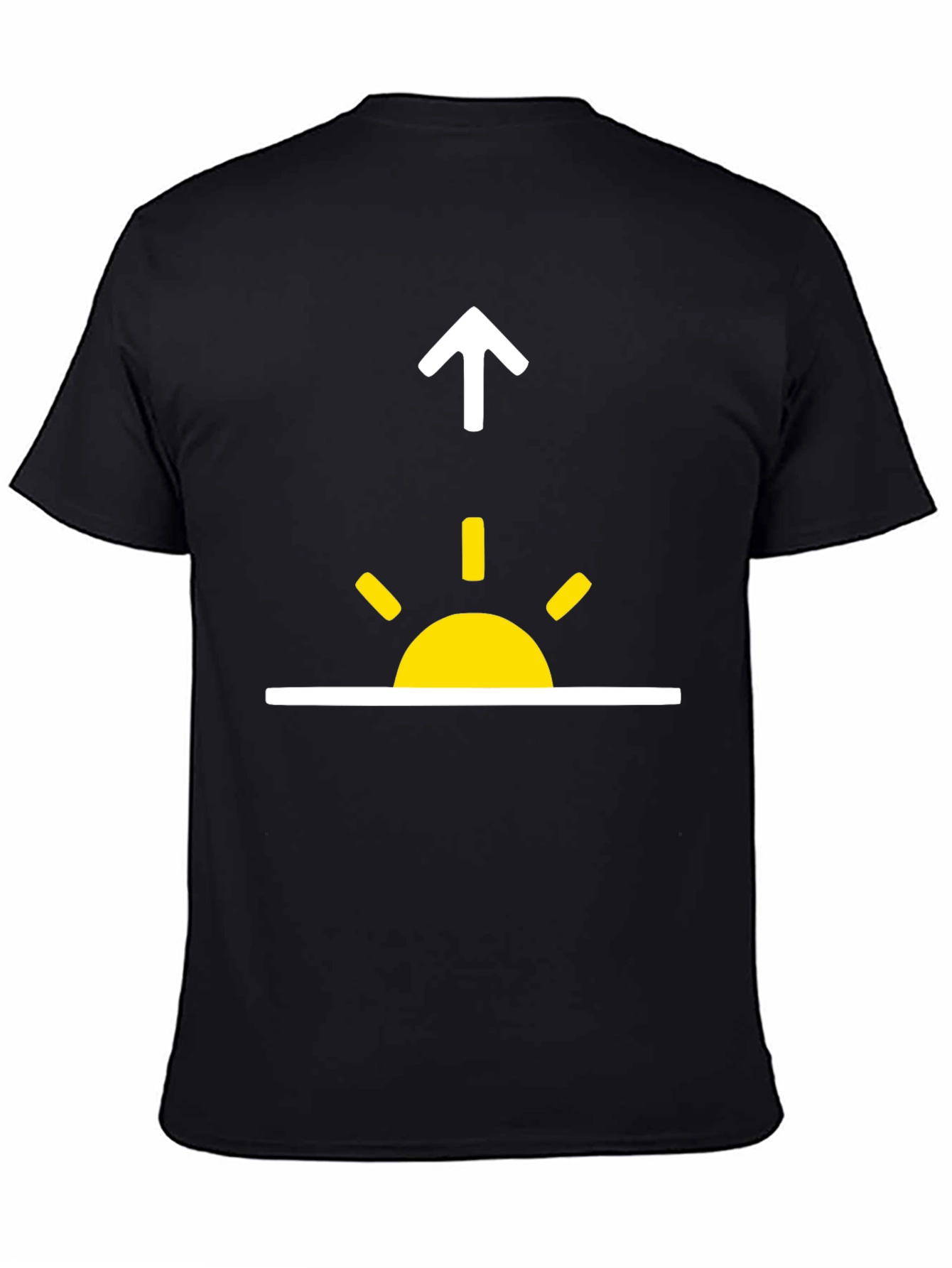 Black Sunrise Upward Arrow Graphic Tee - Stylish Everyday Wear view 4