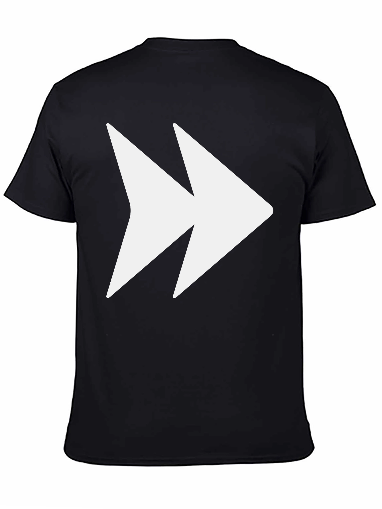 Black Forward Graphic Tee - Black Cotton Blend T-Shirt view 4