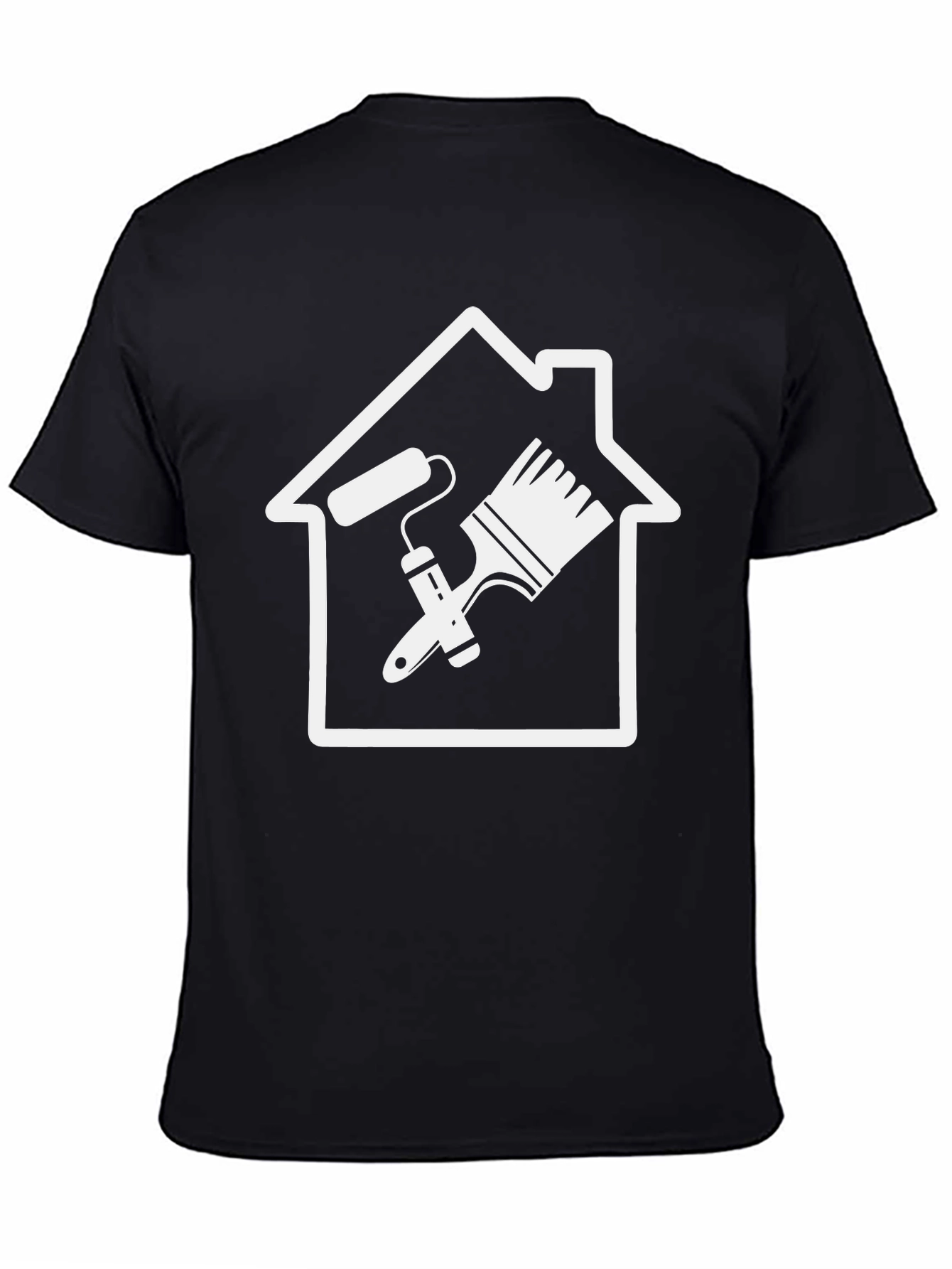 Black Home Painting Crew T-Shirt - Painter Gift view 4