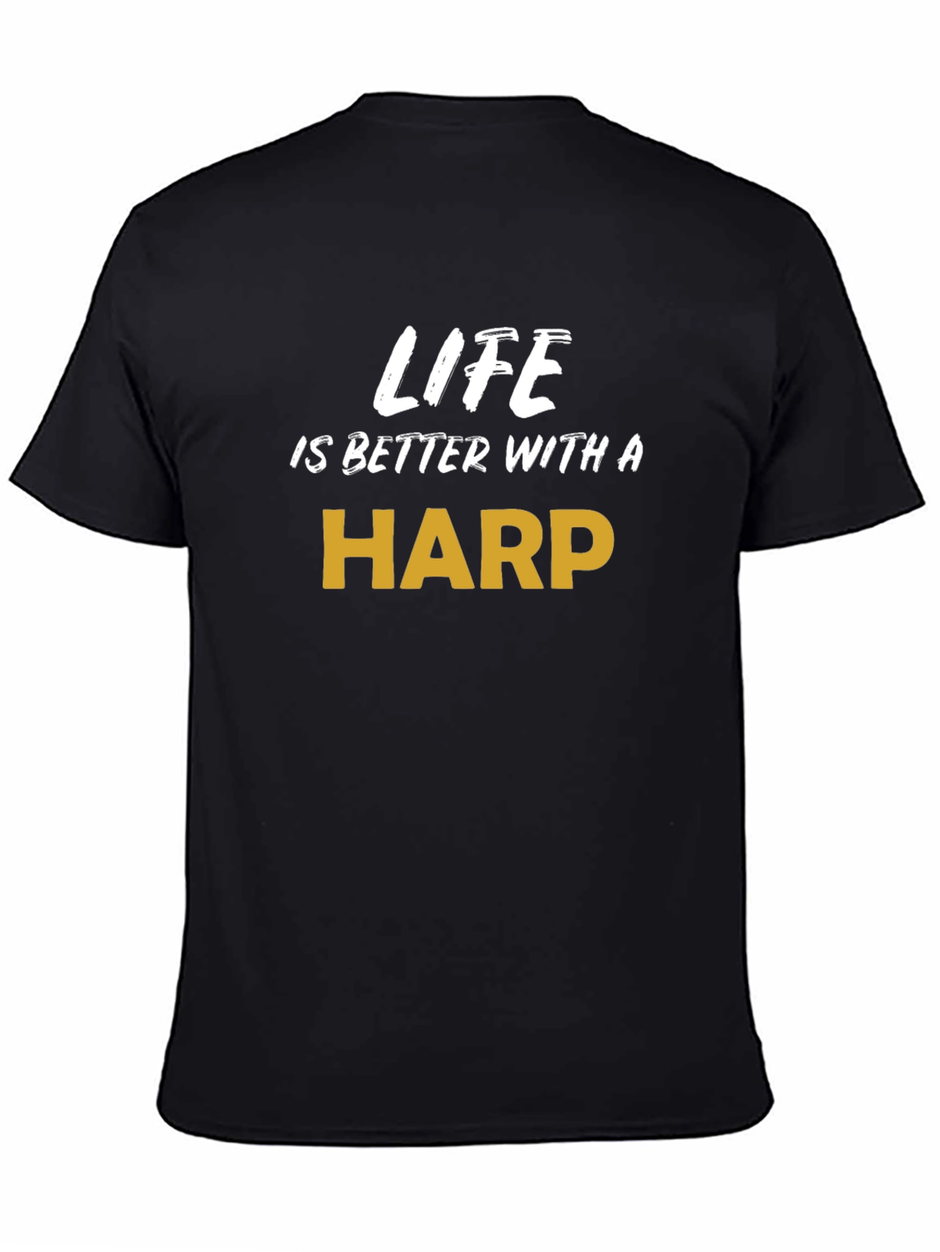Black Life is Better with a Harp - Graphic Tee view 4