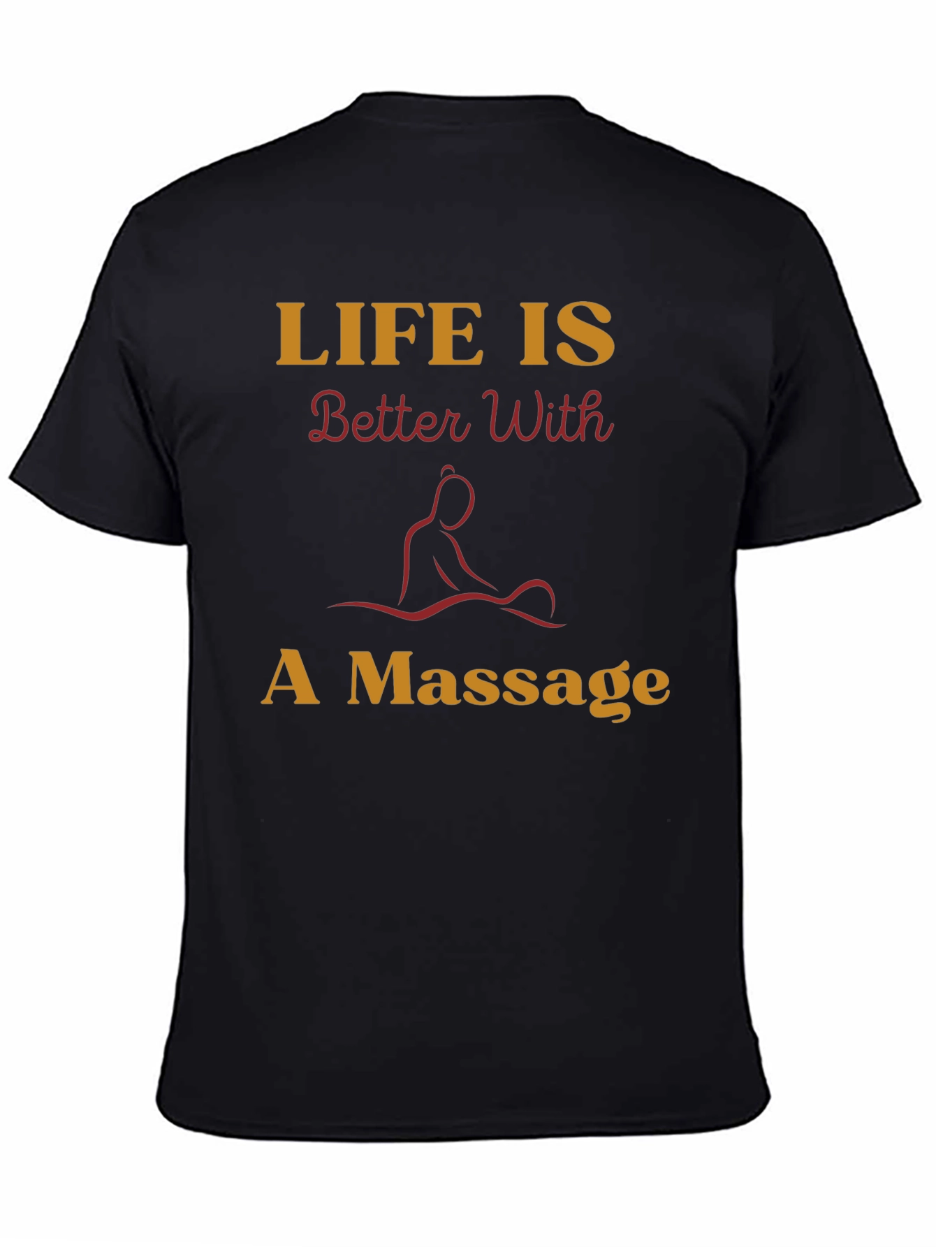 Black Life is Better With A Massage Graphic T-Shirt view 4