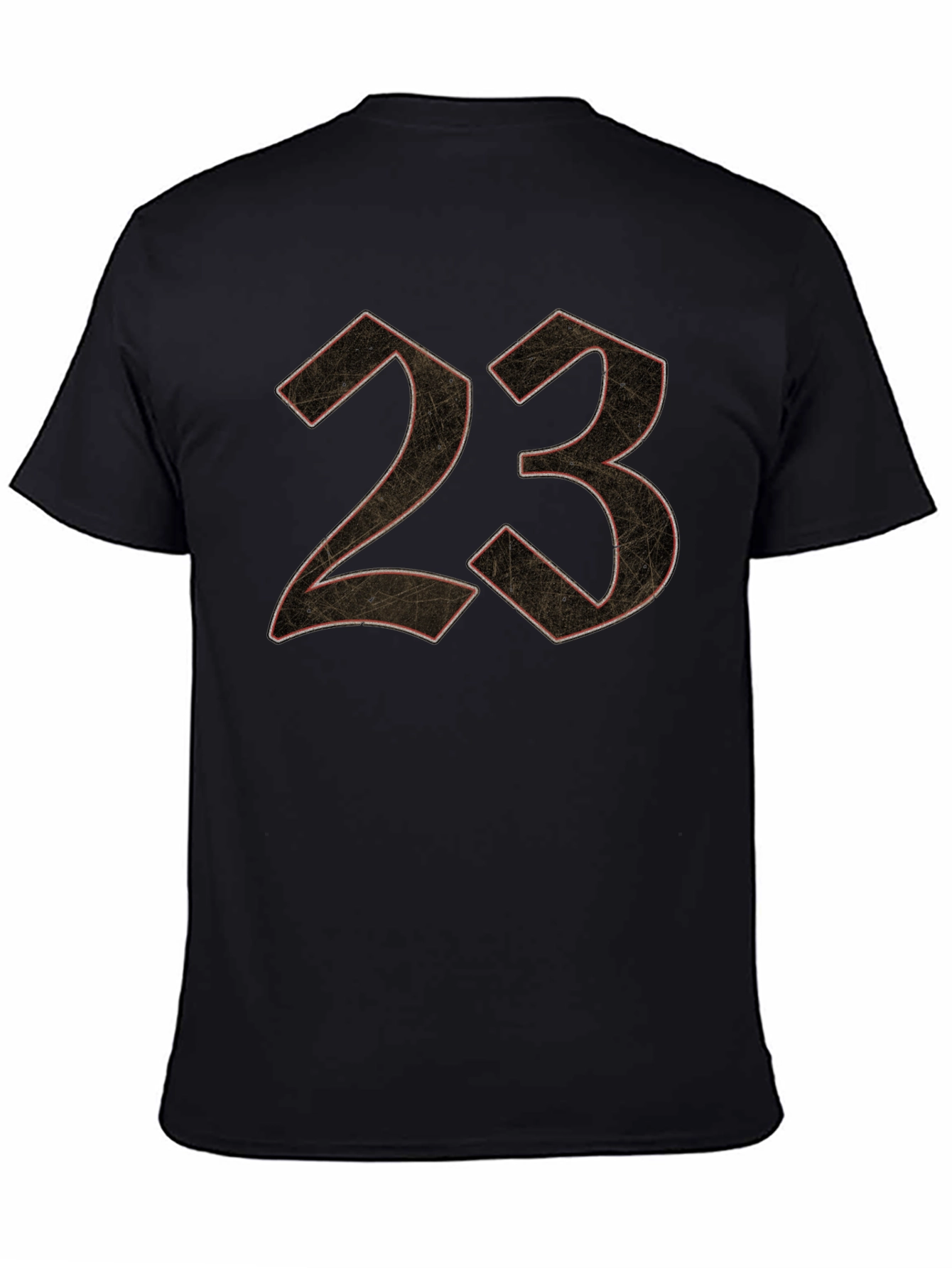 Black 23 Graphic Print Men's Black T-Shirt view 4