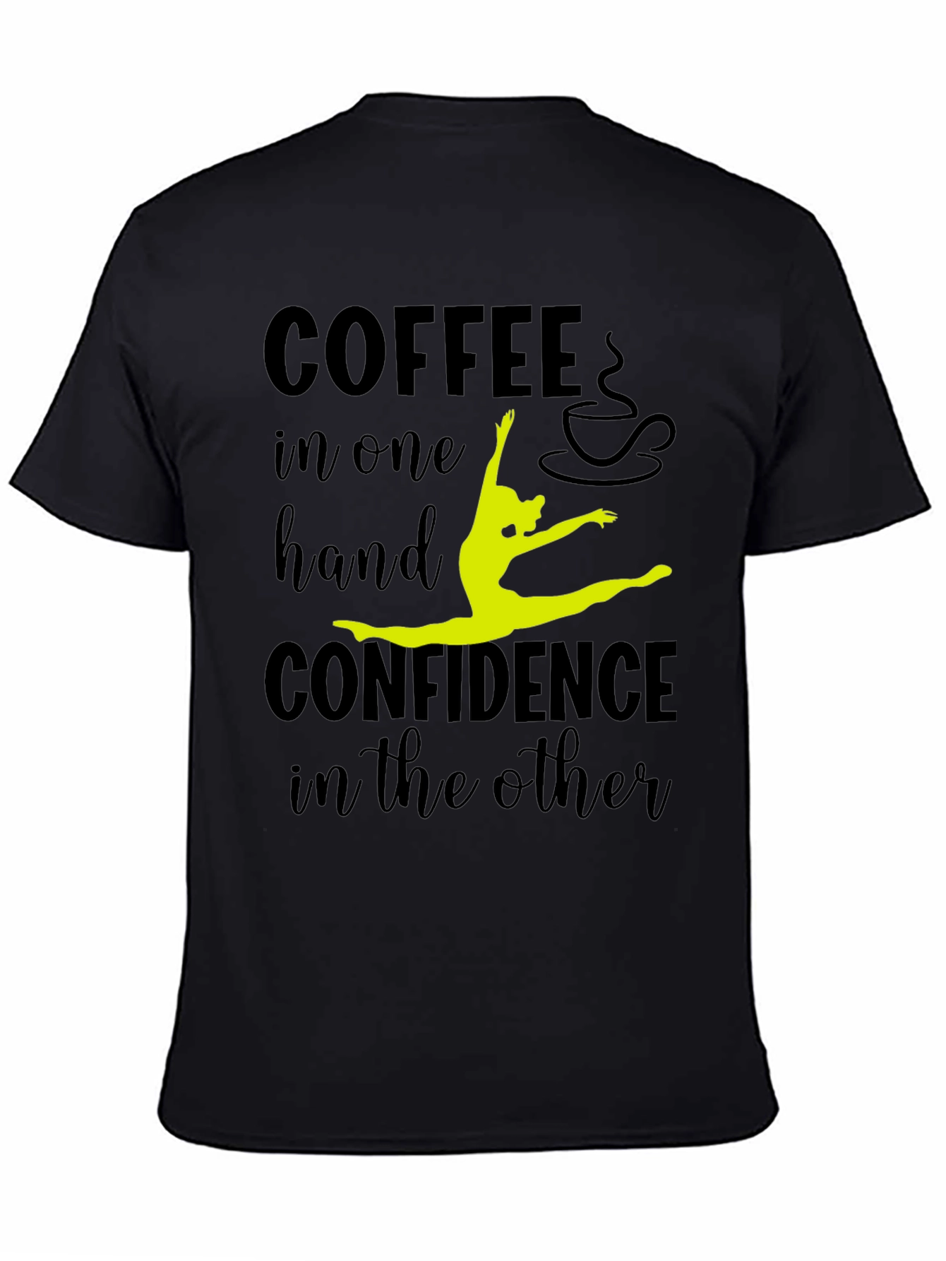 Black Coffee & Confidence Graphic Tee - Black view 4