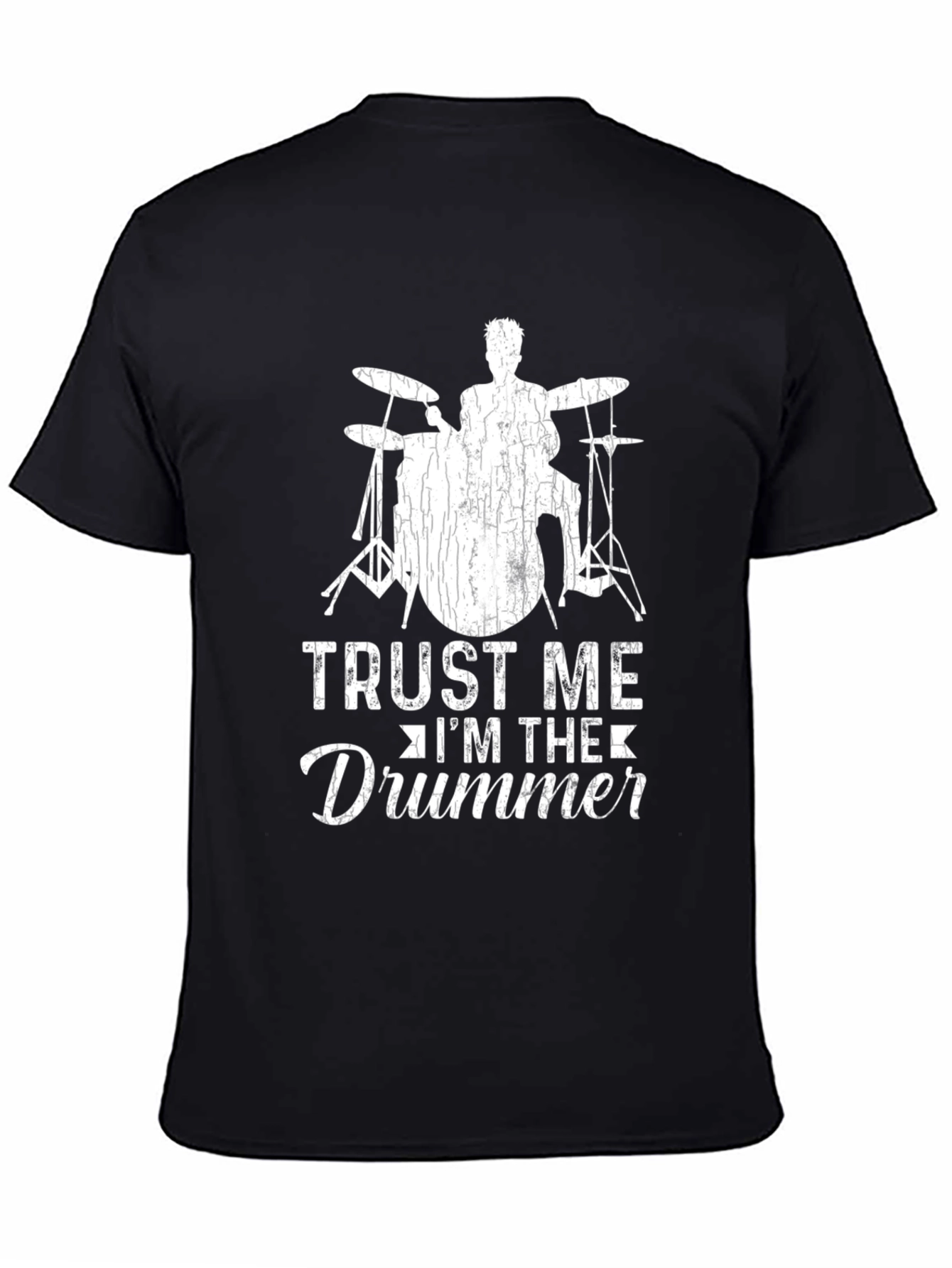 Black Trust Me I'm The Drummer T-Shirt view 4