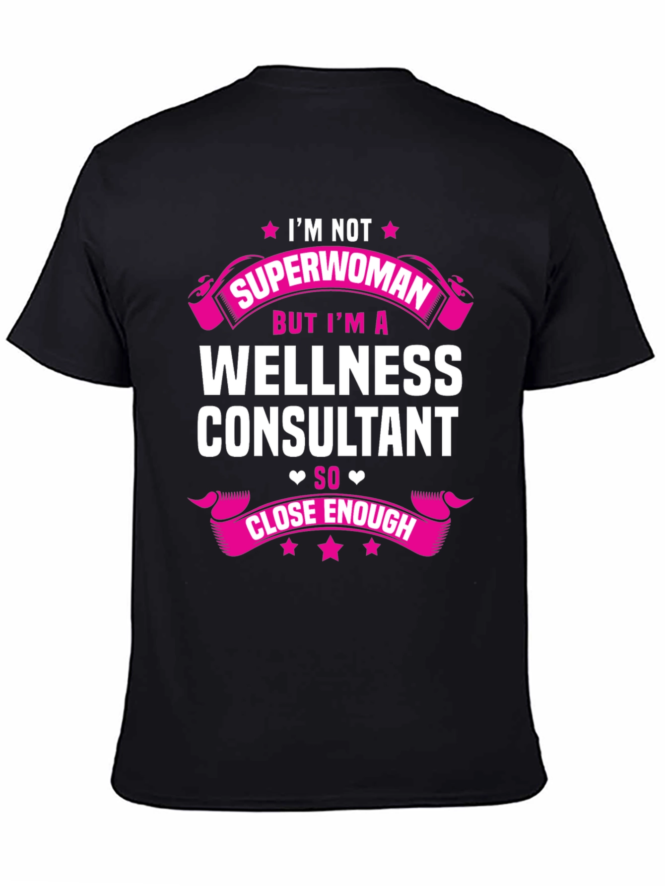 Black Wellness Consultant T-Shirt - Superwoman Funny Tee view 4