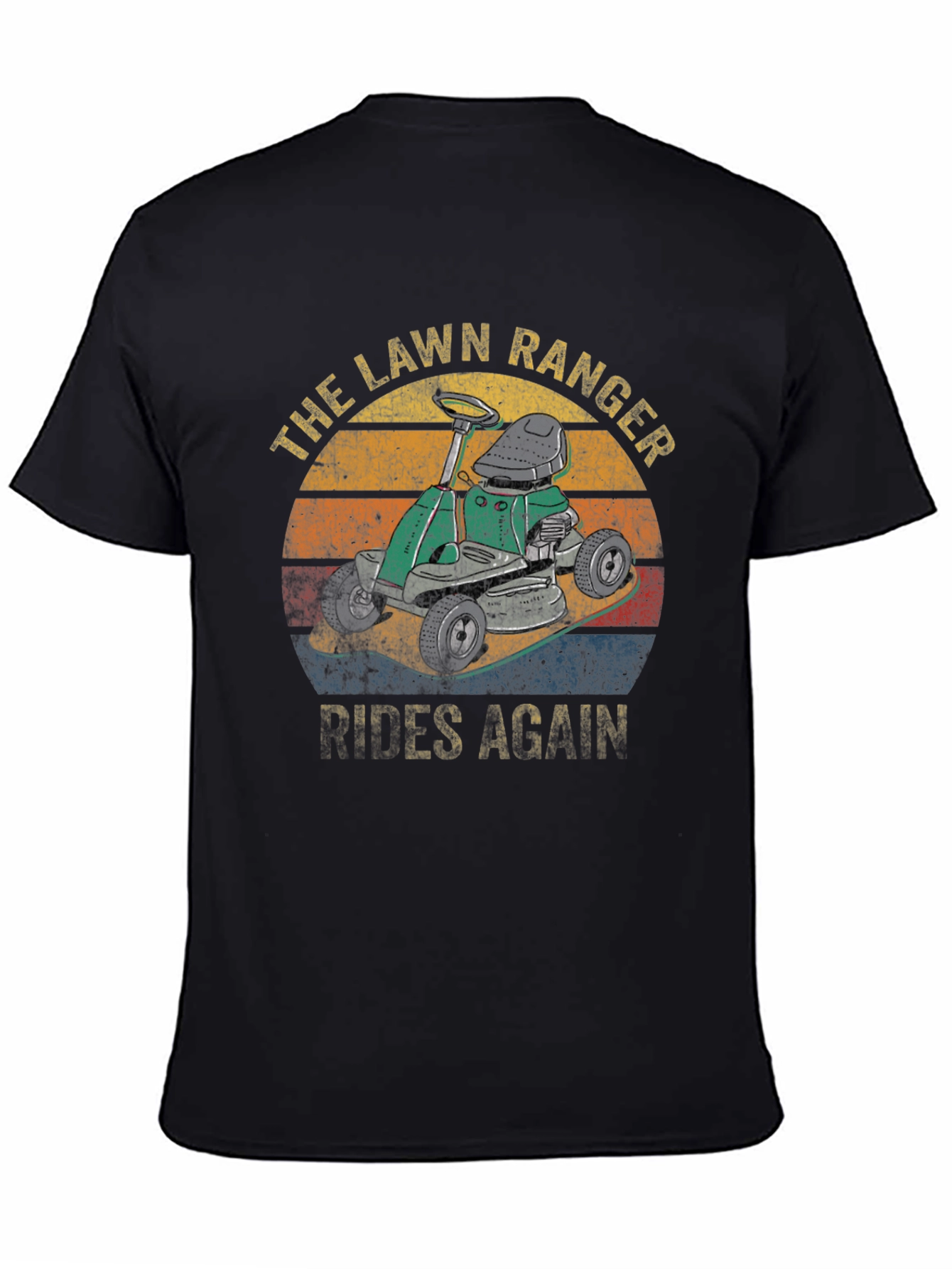 Black The Lawn Ranger T-Shirt - Rides Again Graphic Tee view 4