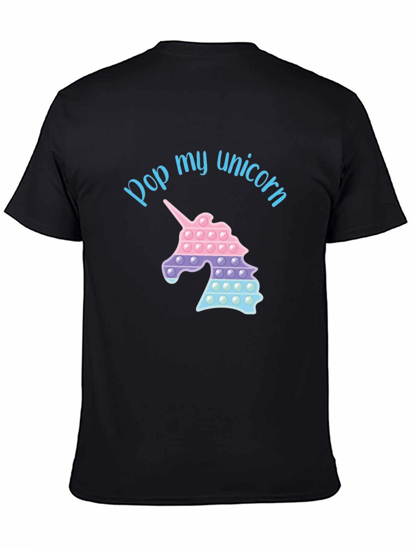 Black Pop My Unicorn T-Shirt Black Graphic Tee view 4