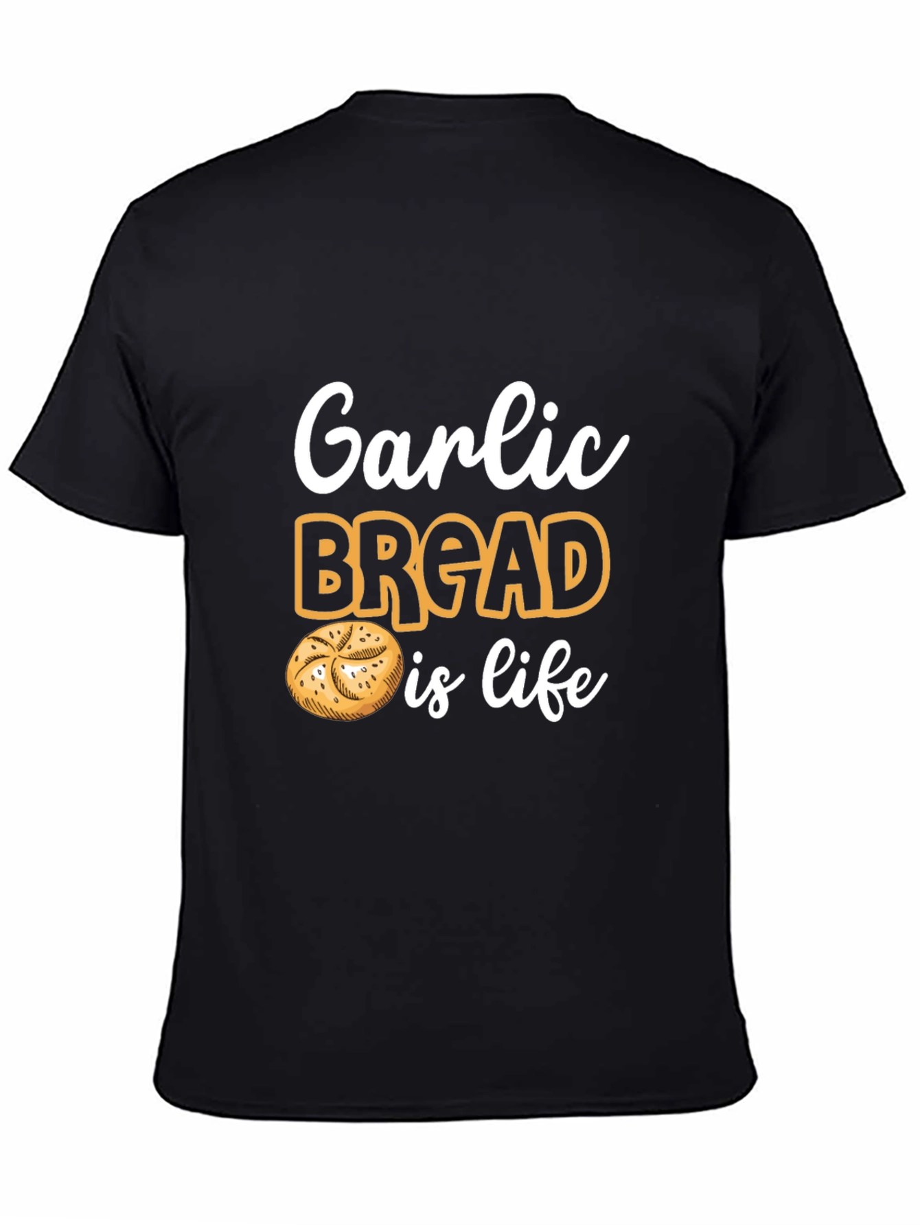 Black Garlic Bread is Life Graphic Tee - Soft Cotton Blend view 4