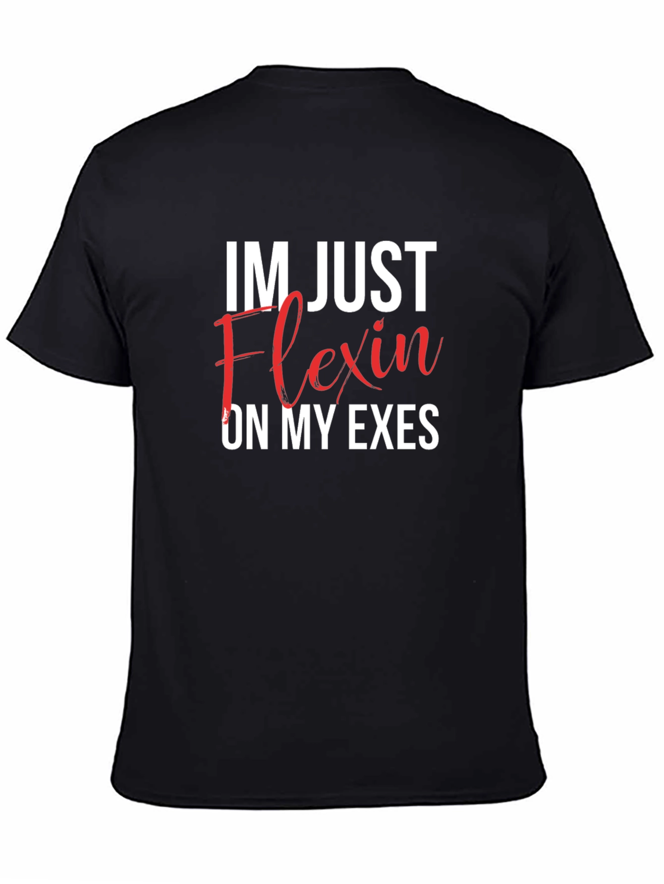 Black Flexin' On My Exes Graphic Tee - Black view 4