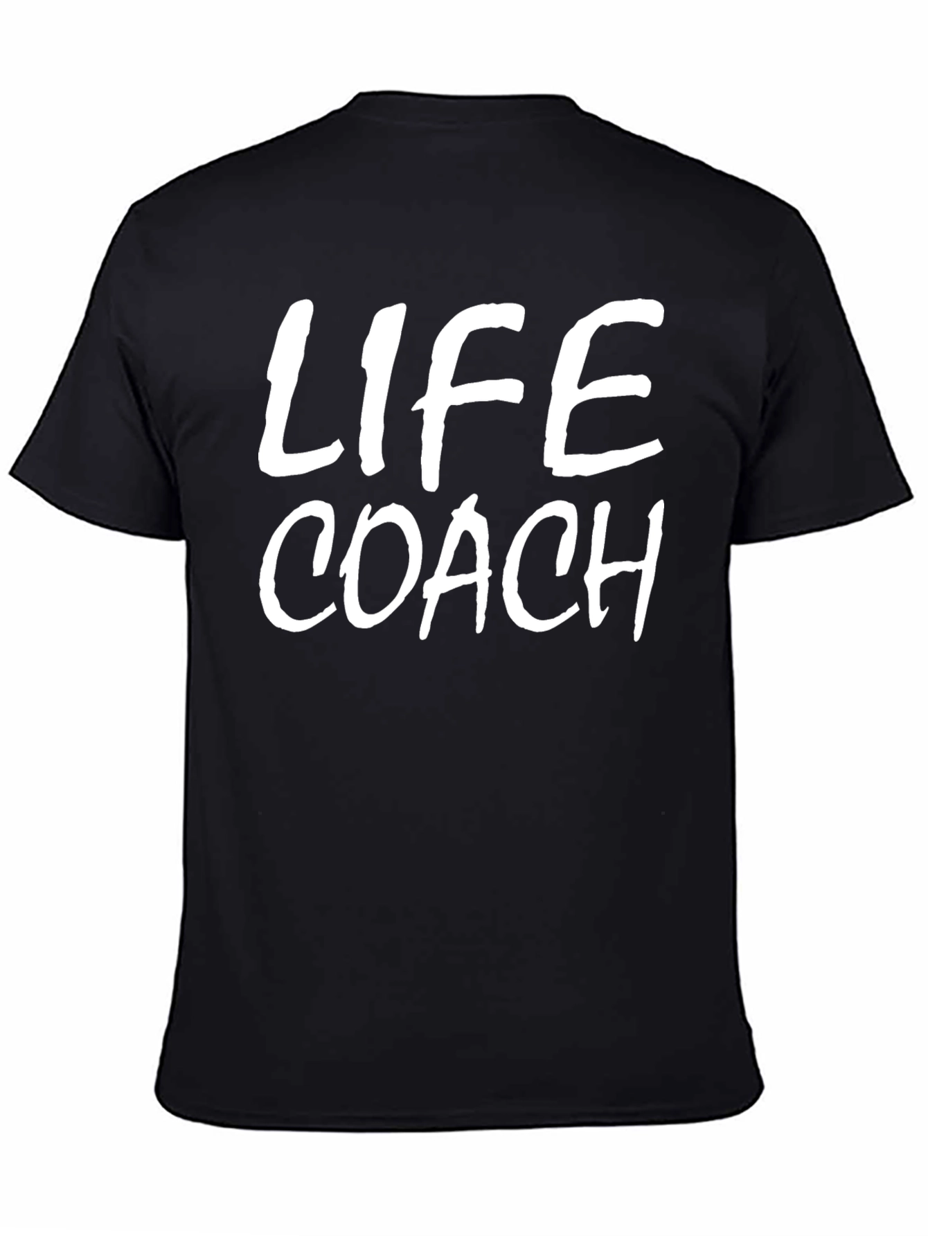 Black Life Coach T-Shirt - Motivational Black Tee view 4