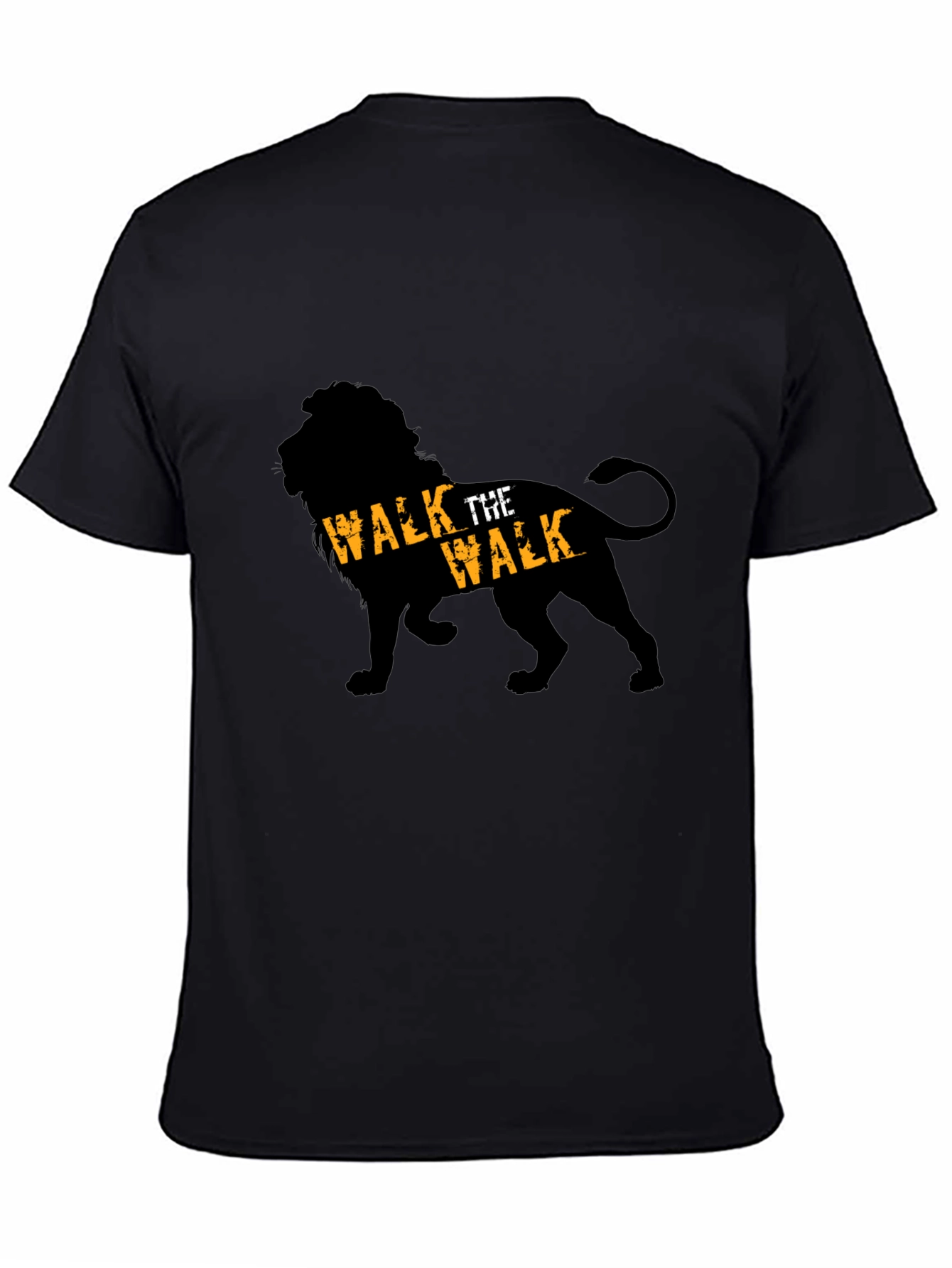 Black Walk The Walk Lion Graphic Tee - Black view 4