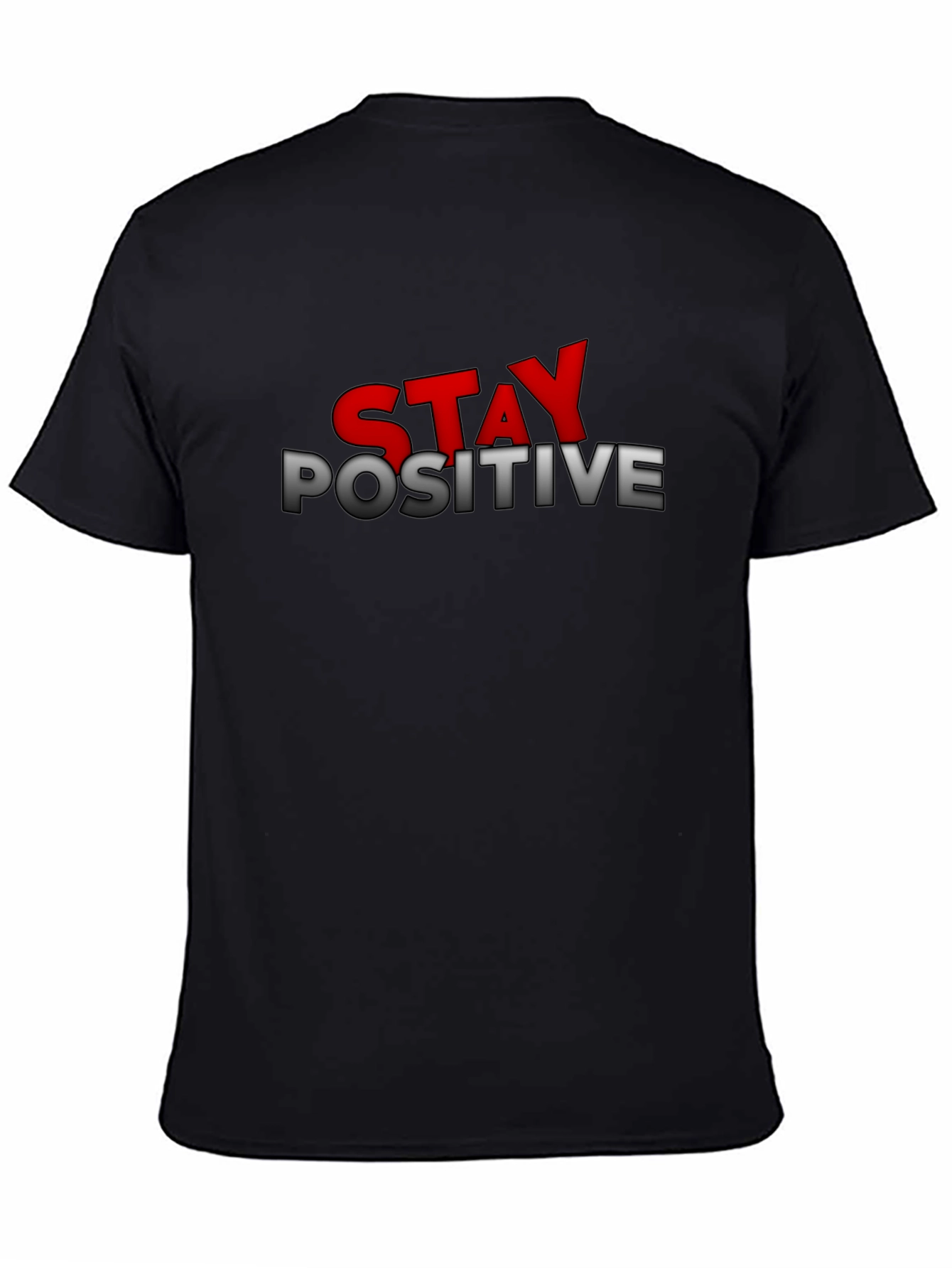 Black Stay Positive Black Graphic Tee - Motivation view 4