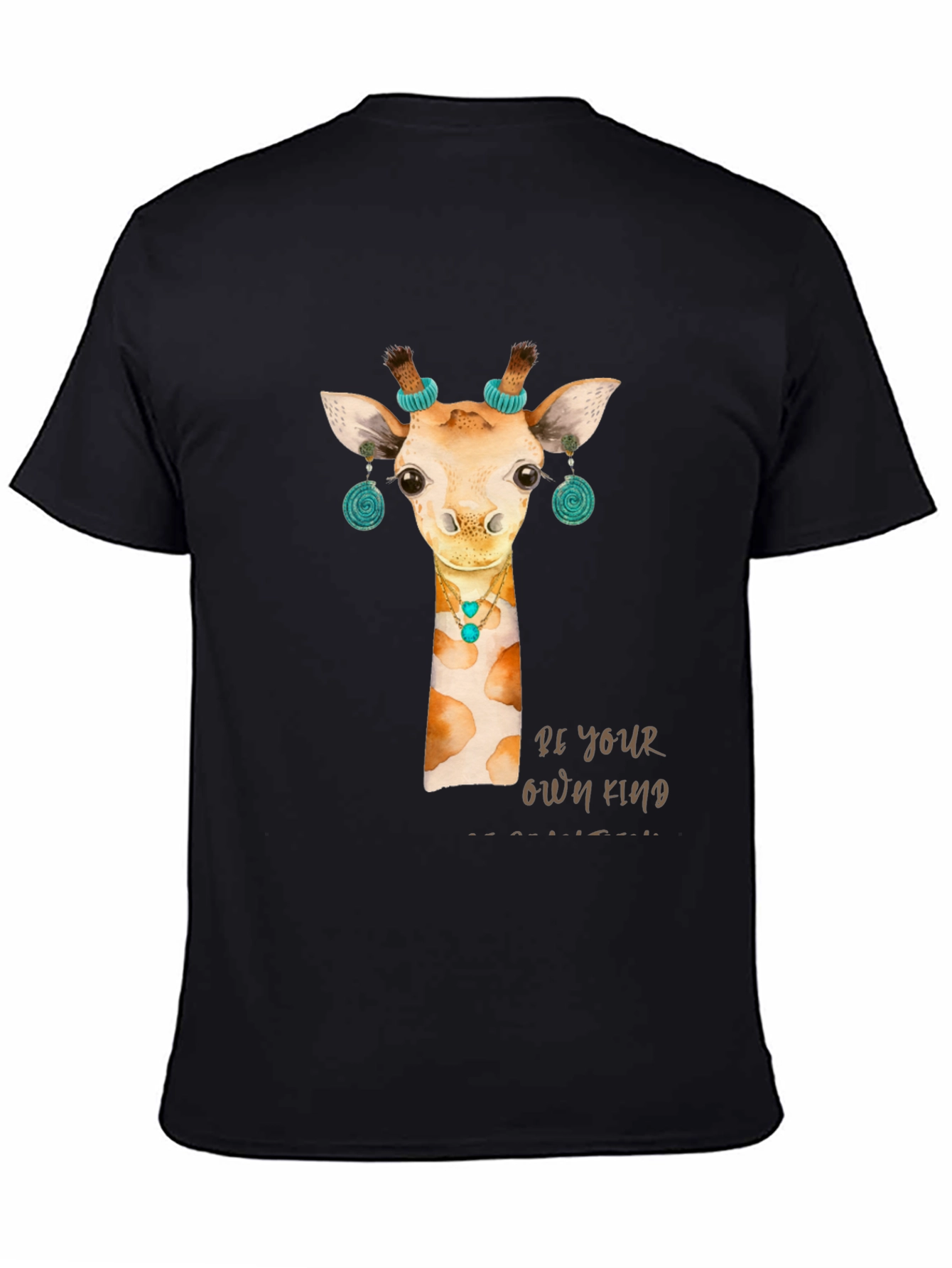 Black Giraffe T-Shirt: Be Your Own Kind view 4