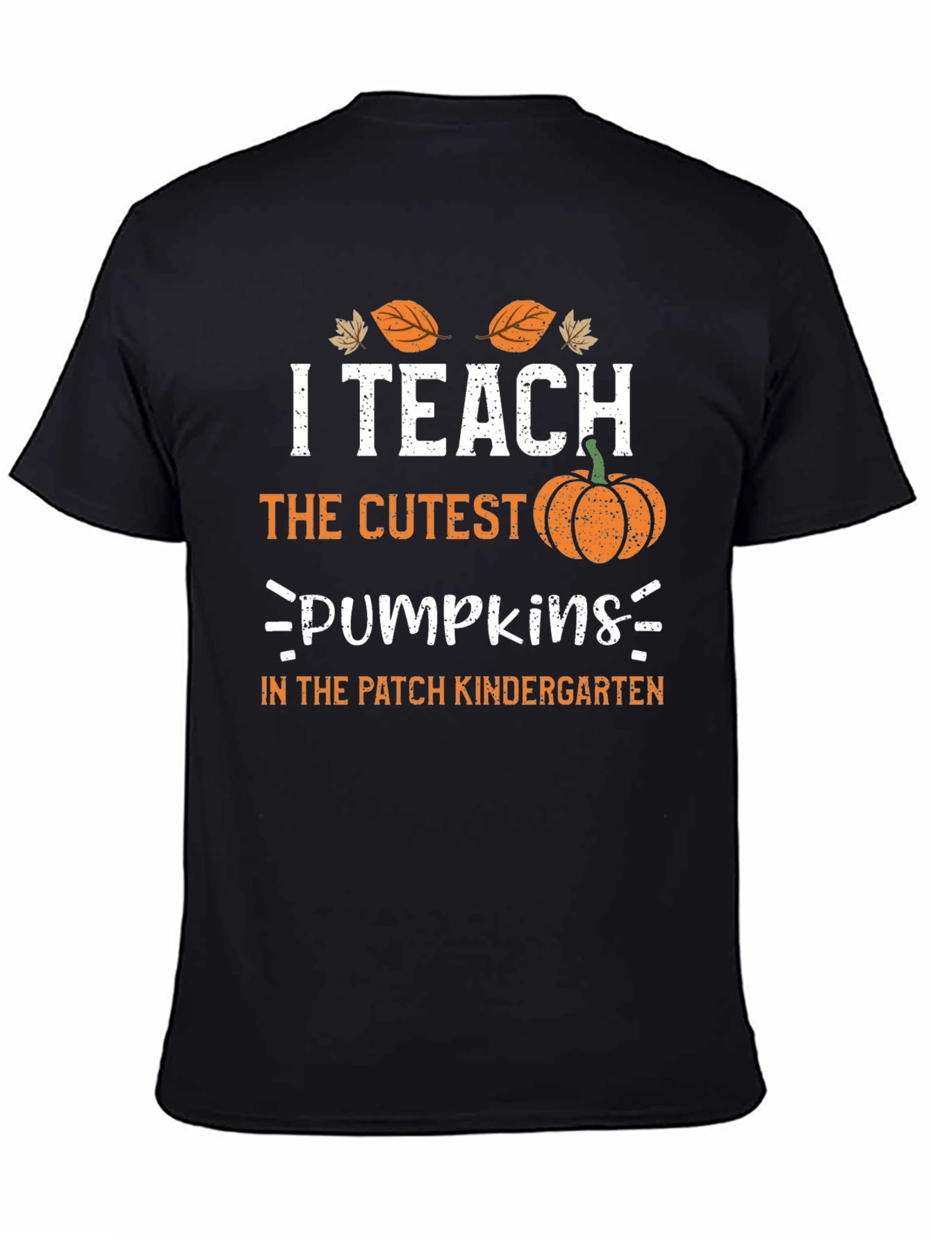 Black I Teach The Cutest Pumpkins Teacher T-Shirt view 4