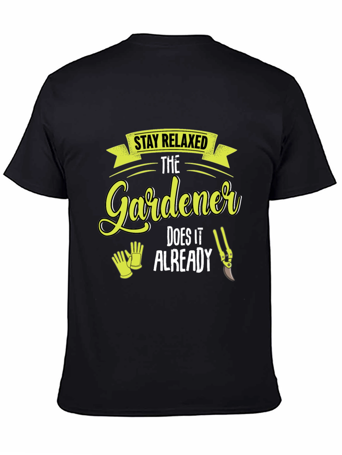 Black Stay Relaxed Gardener T-Shirt - Gardening Apparel view 4