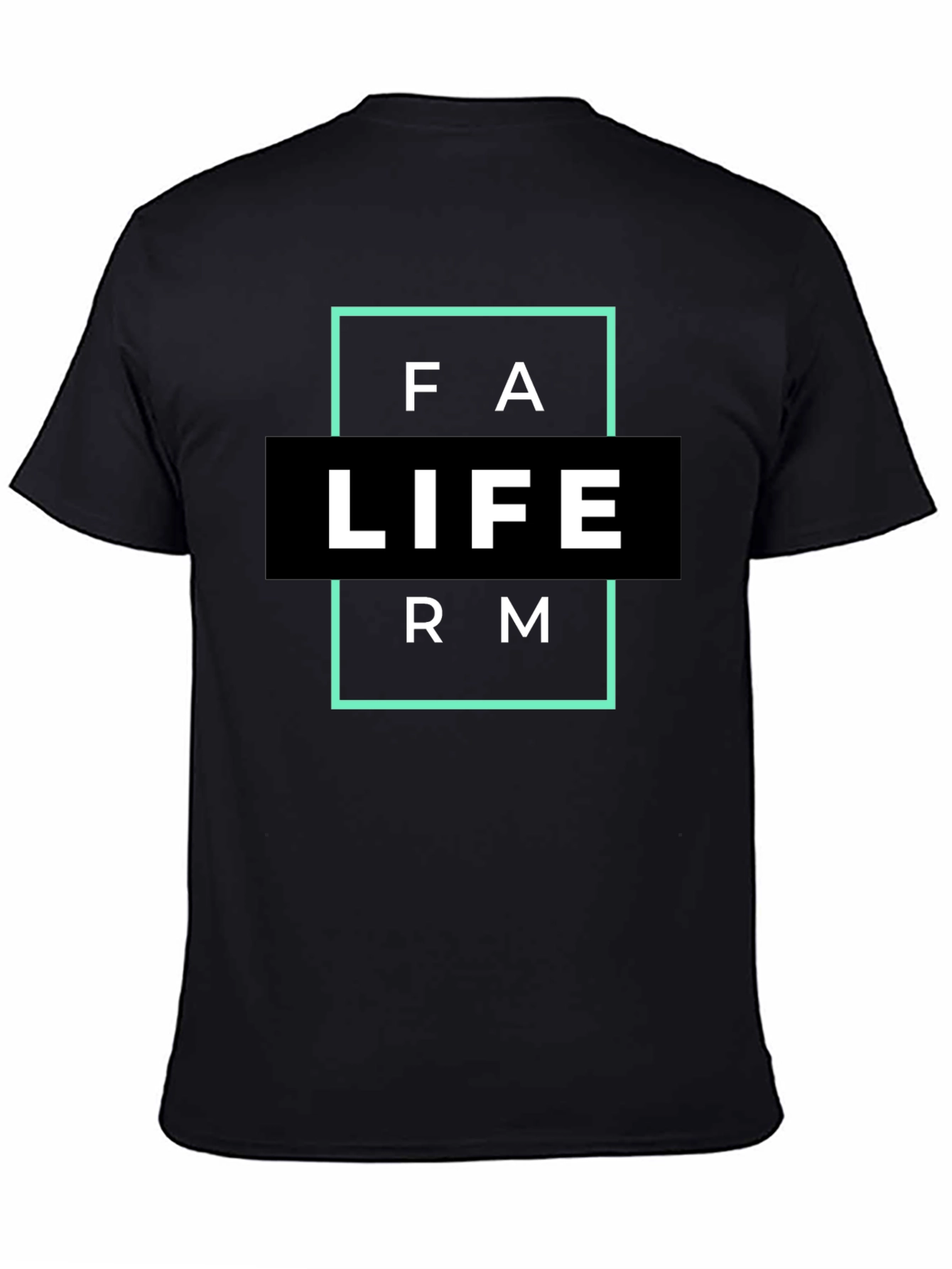 Farm Life Graphic T-Shirt - Black Cotton Blend - 4