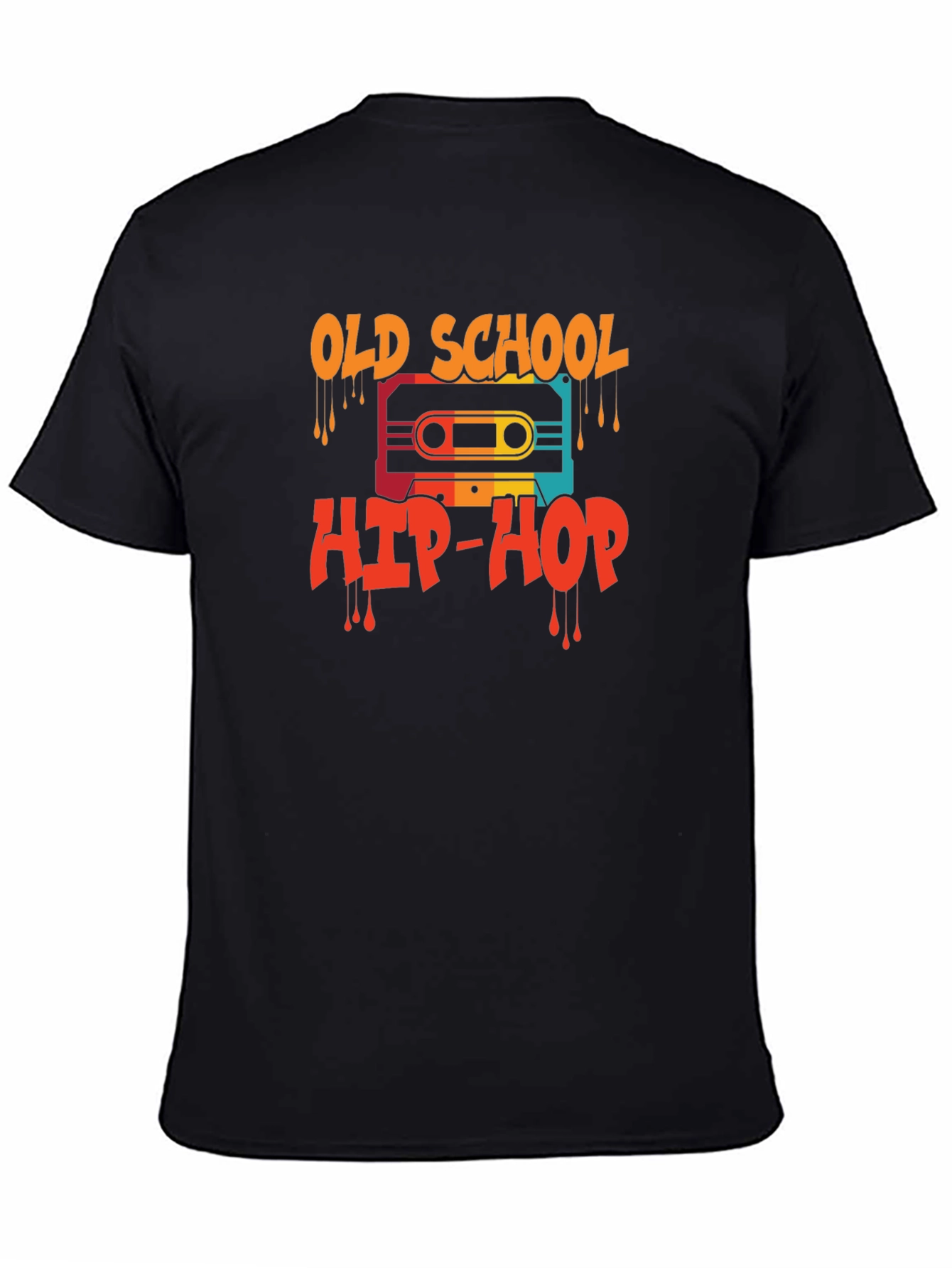 Black Old School Hip-Hop Graphic Tee view 4