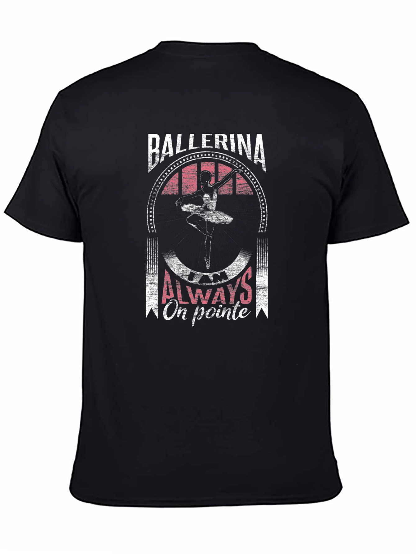 Black Ballerina Always On Pointe Black T-Shirt view 4