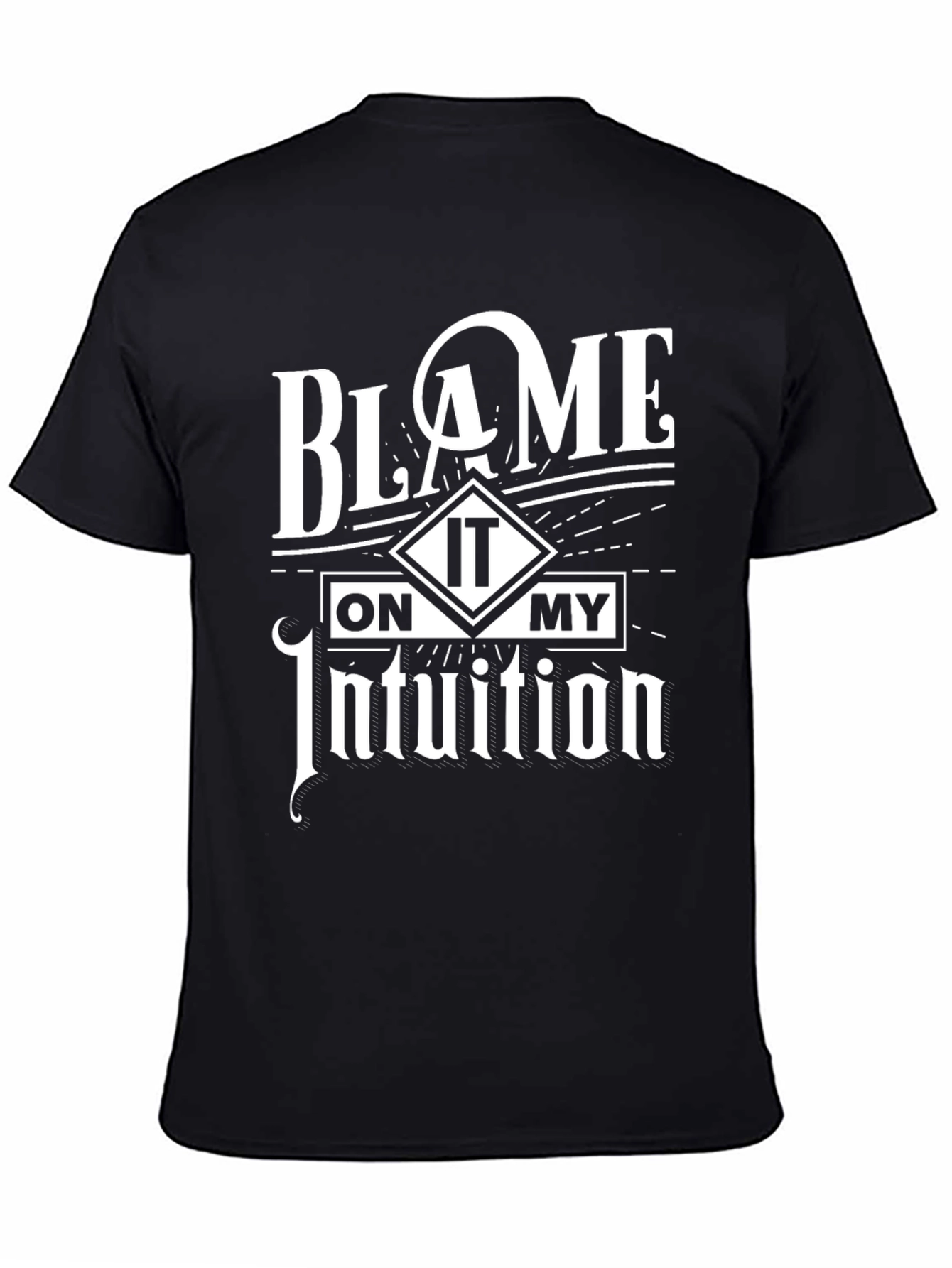 Black Blame It On My Intuition Graphic Tee view 4