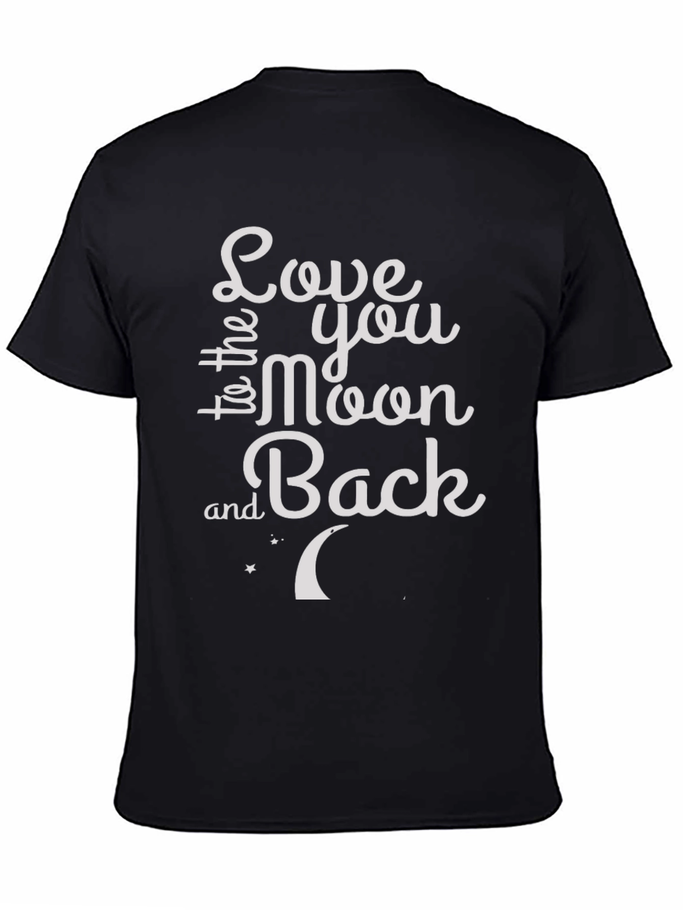 Black Love You to the Moon and Back Graphic Tee view 4