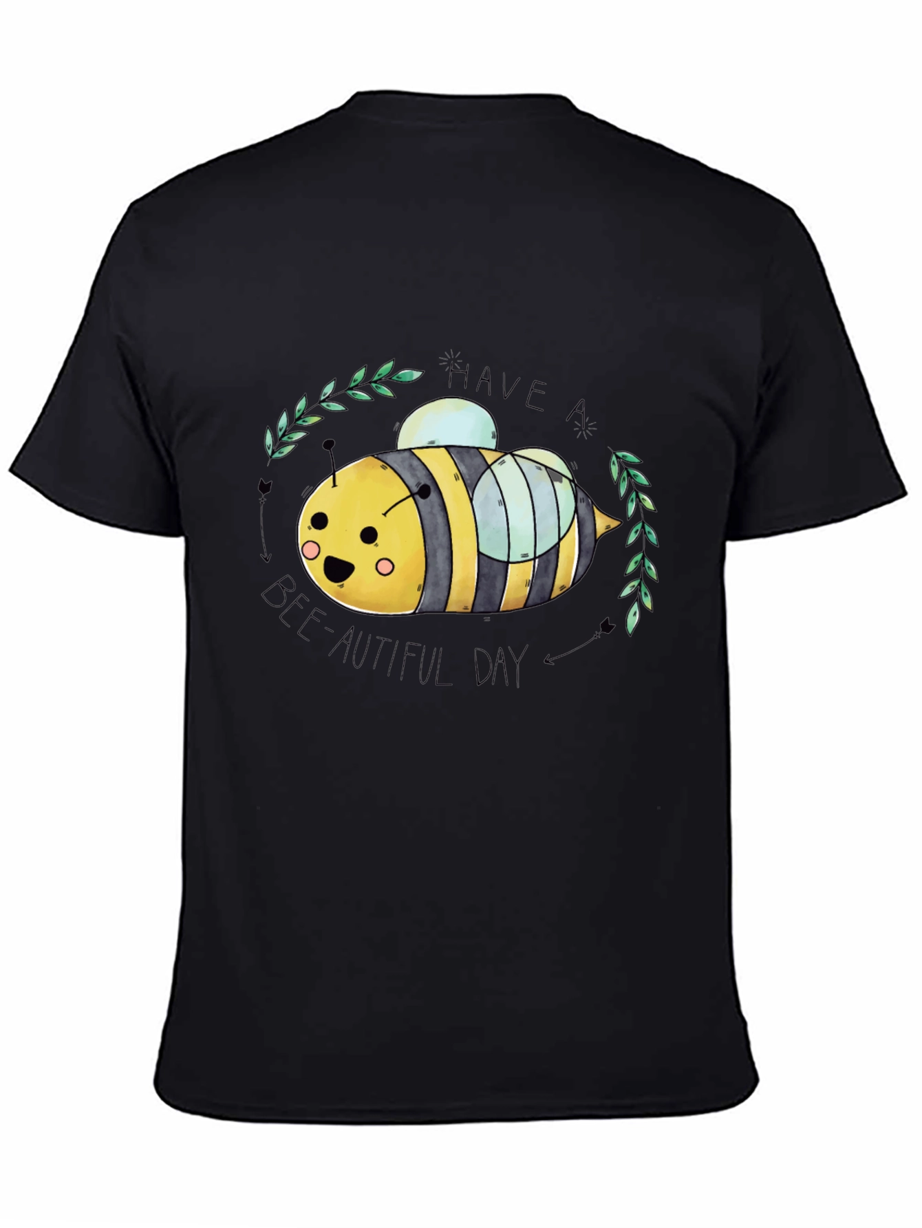 Black Have a Bee-utiful Day Graphic Tee view 4