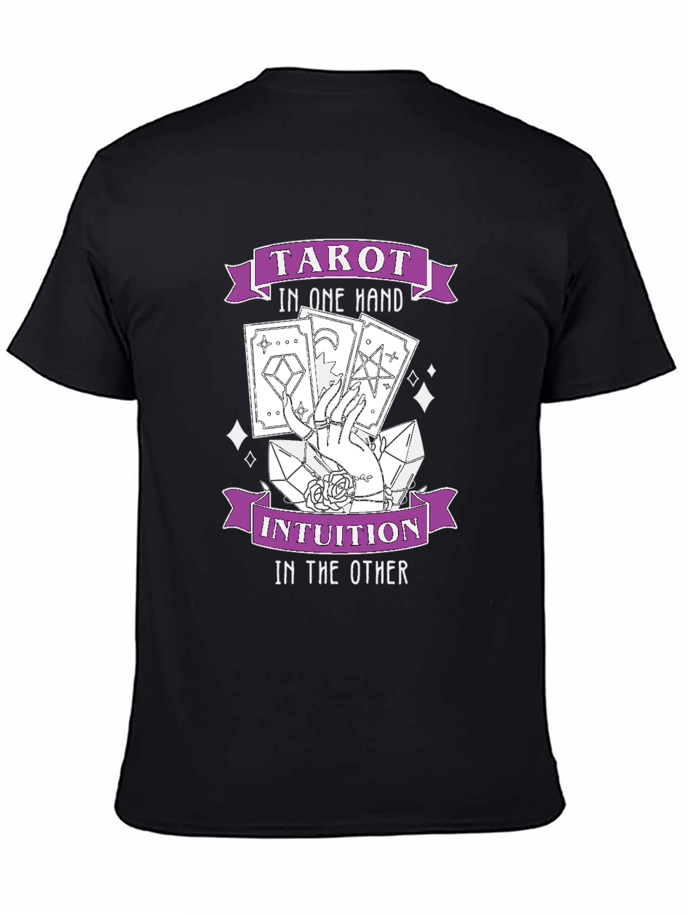 Black Tarot Intuition Graphic T-Shirt - Stylish and Unique view 4