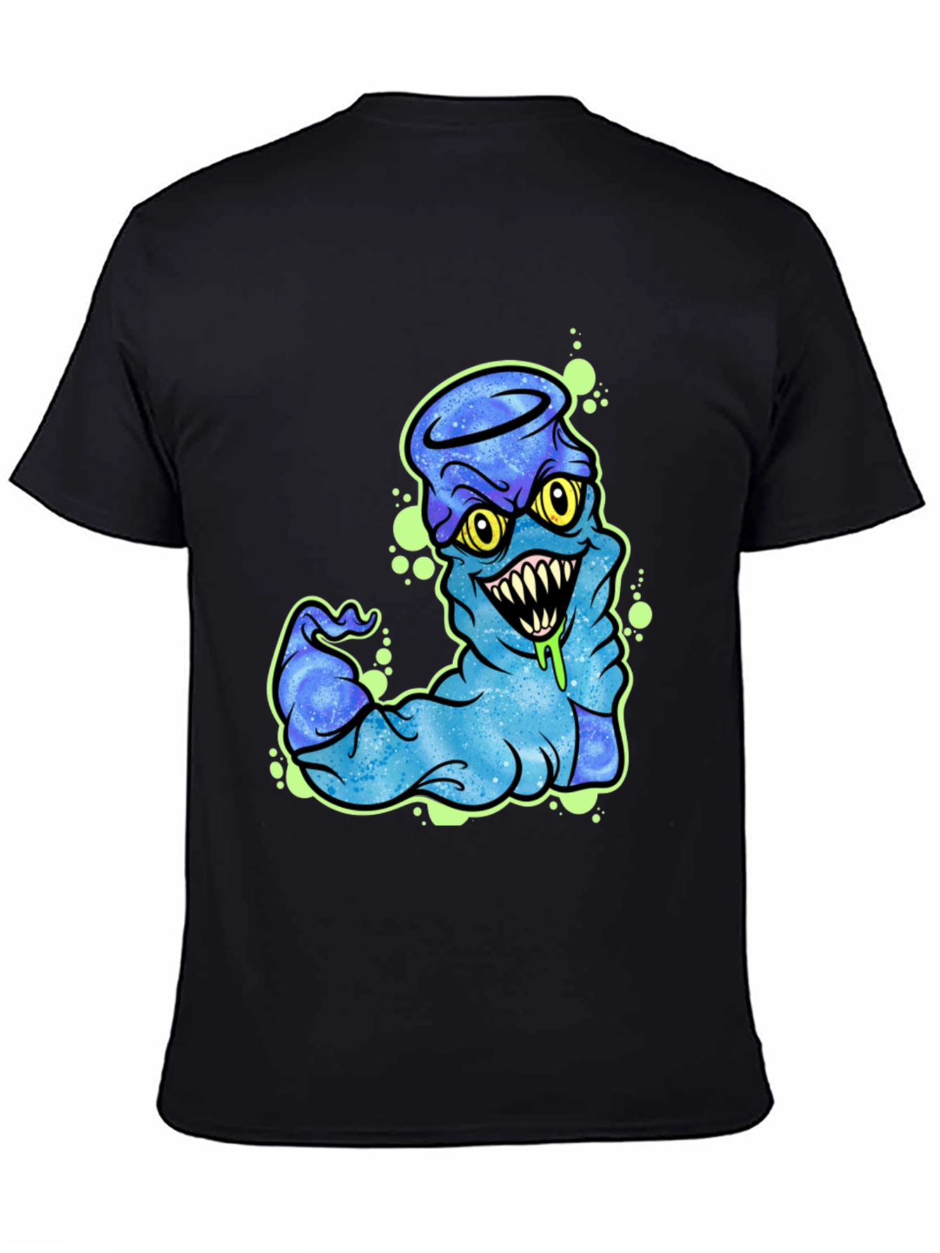 Black Monster Graphic Black T-Shirt view 4