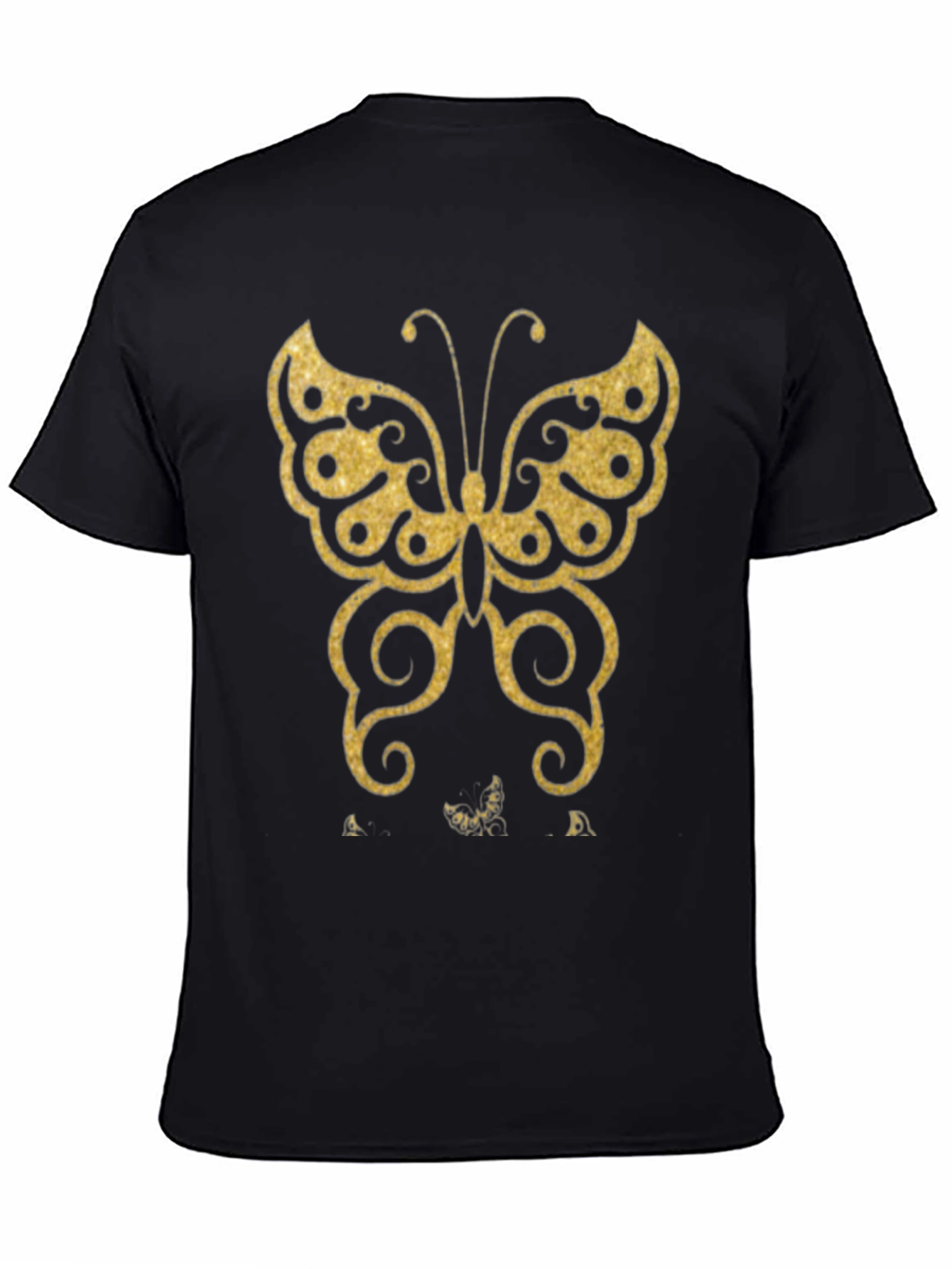 Black Butterfly Graphic Black T-Shirt view 4