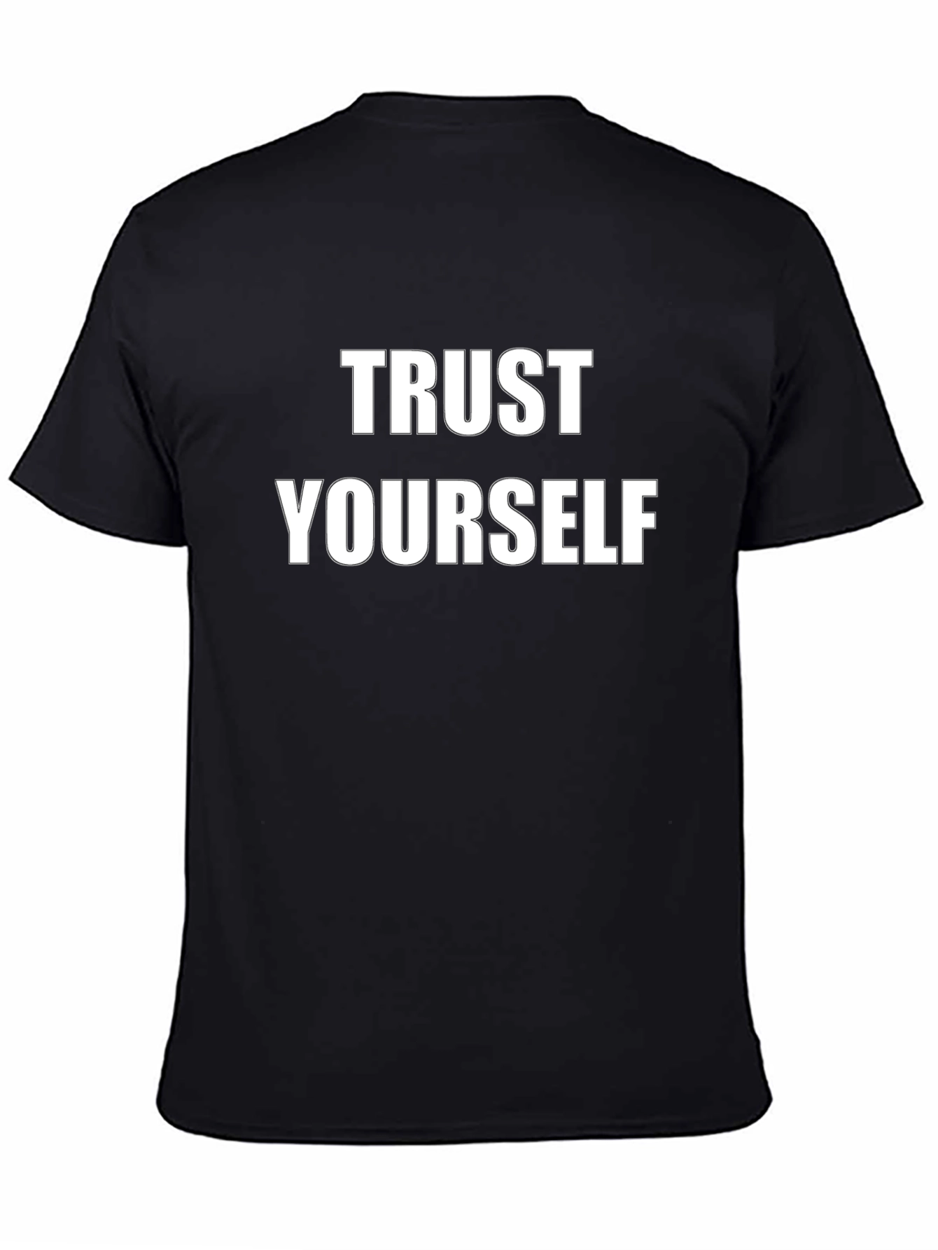 Black Trust Yourself Graphic Tee - Bold Statement Shirt view 4