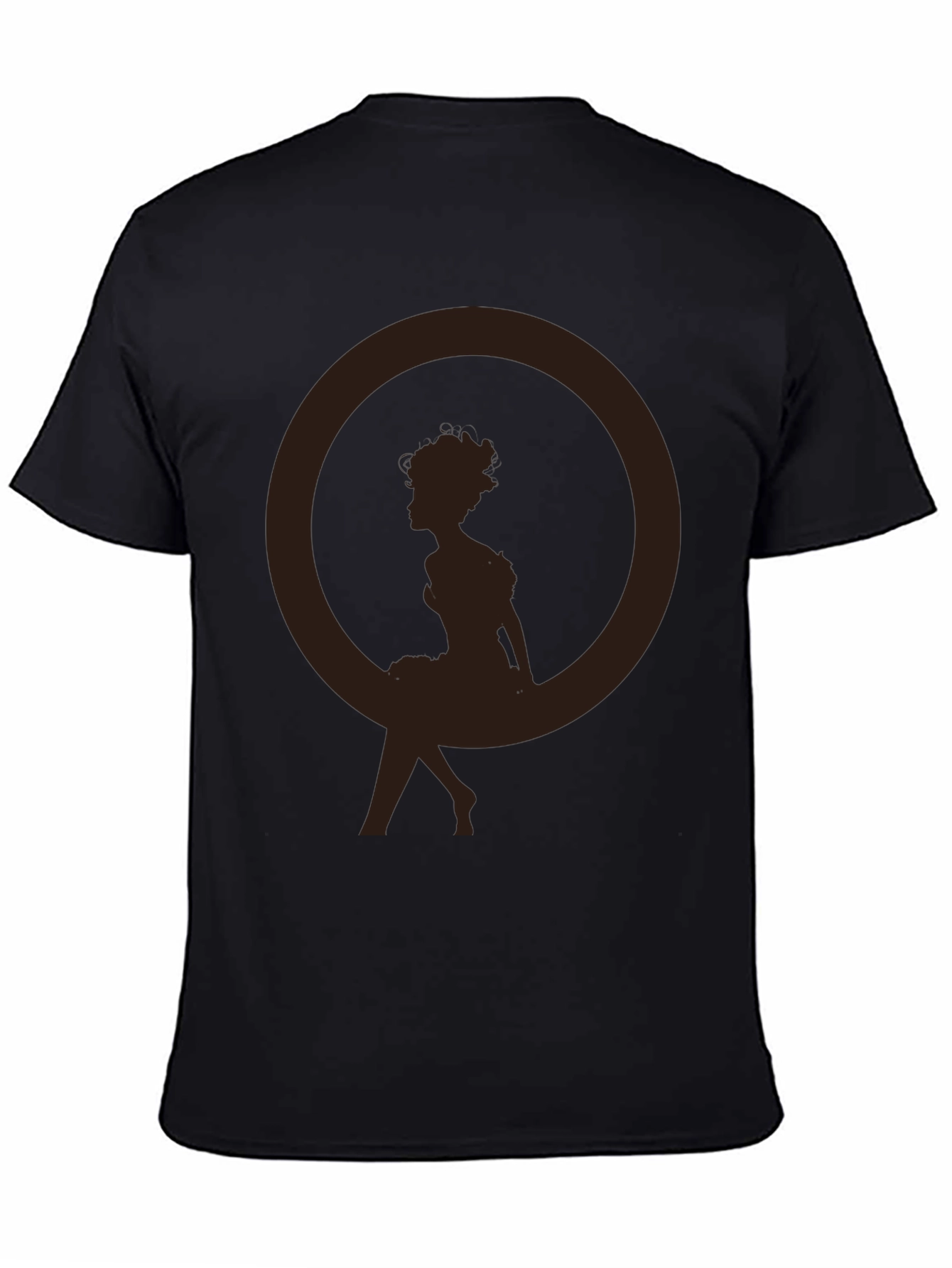Black Silhouette Girl Tee - Casual Graphic T-Shirt view 4