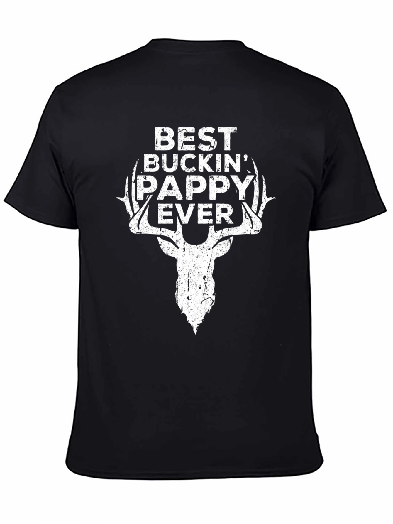 Black Best Buckin' Pappy Ever T-Shirt view 4