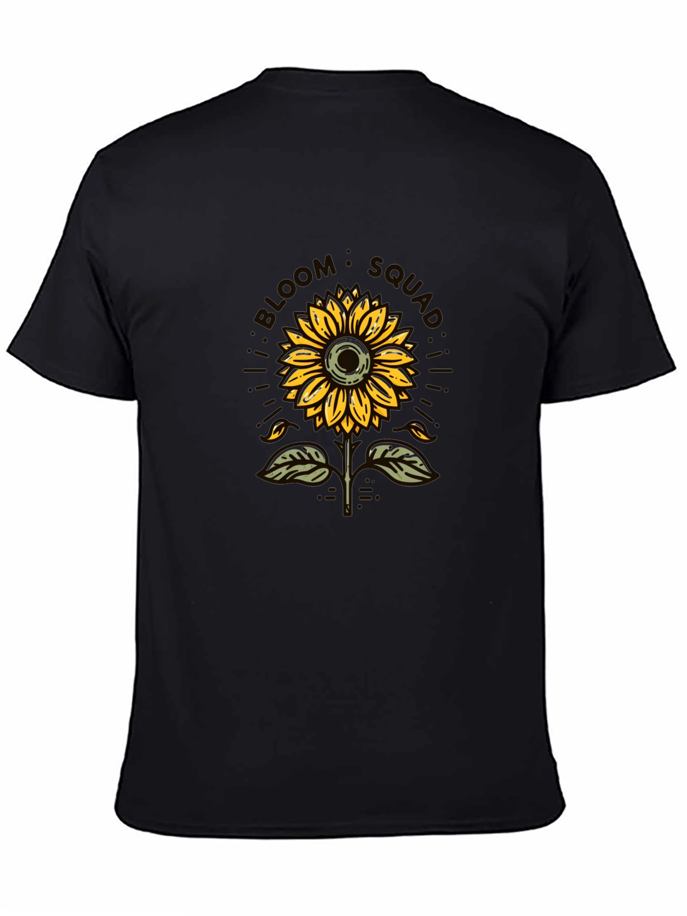 Black Bloom Squad Sunflower Graphic Tee view 4