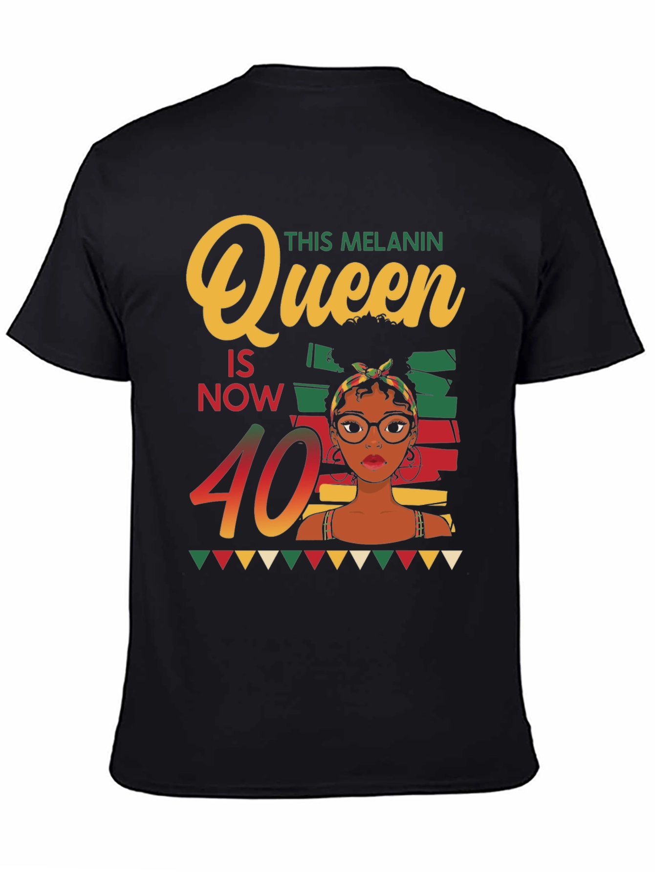 Melanin Queen 40th Birthday T-Shirt - 4