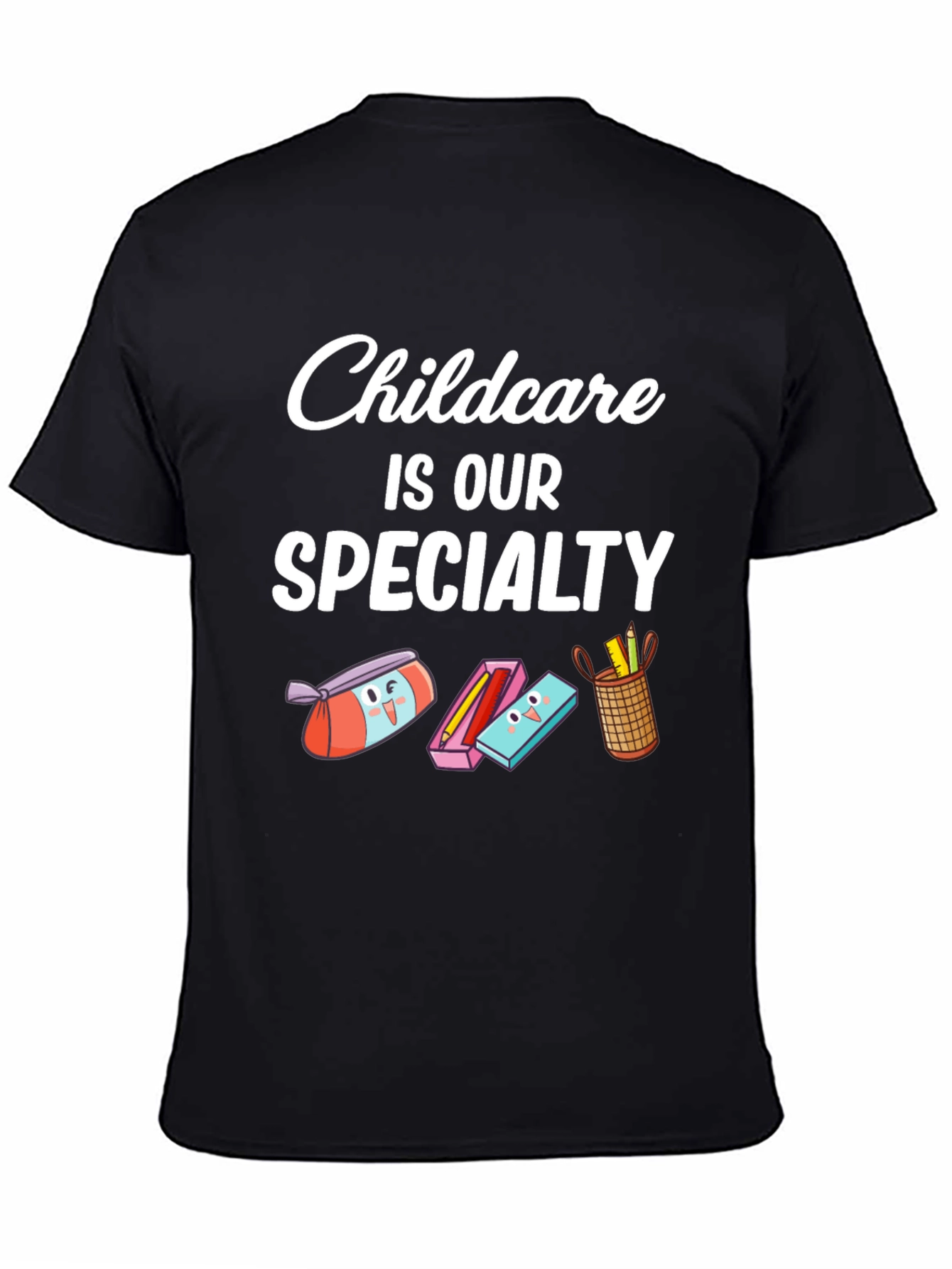Black Childcare Is Our Specialty Graphic Tee view 4