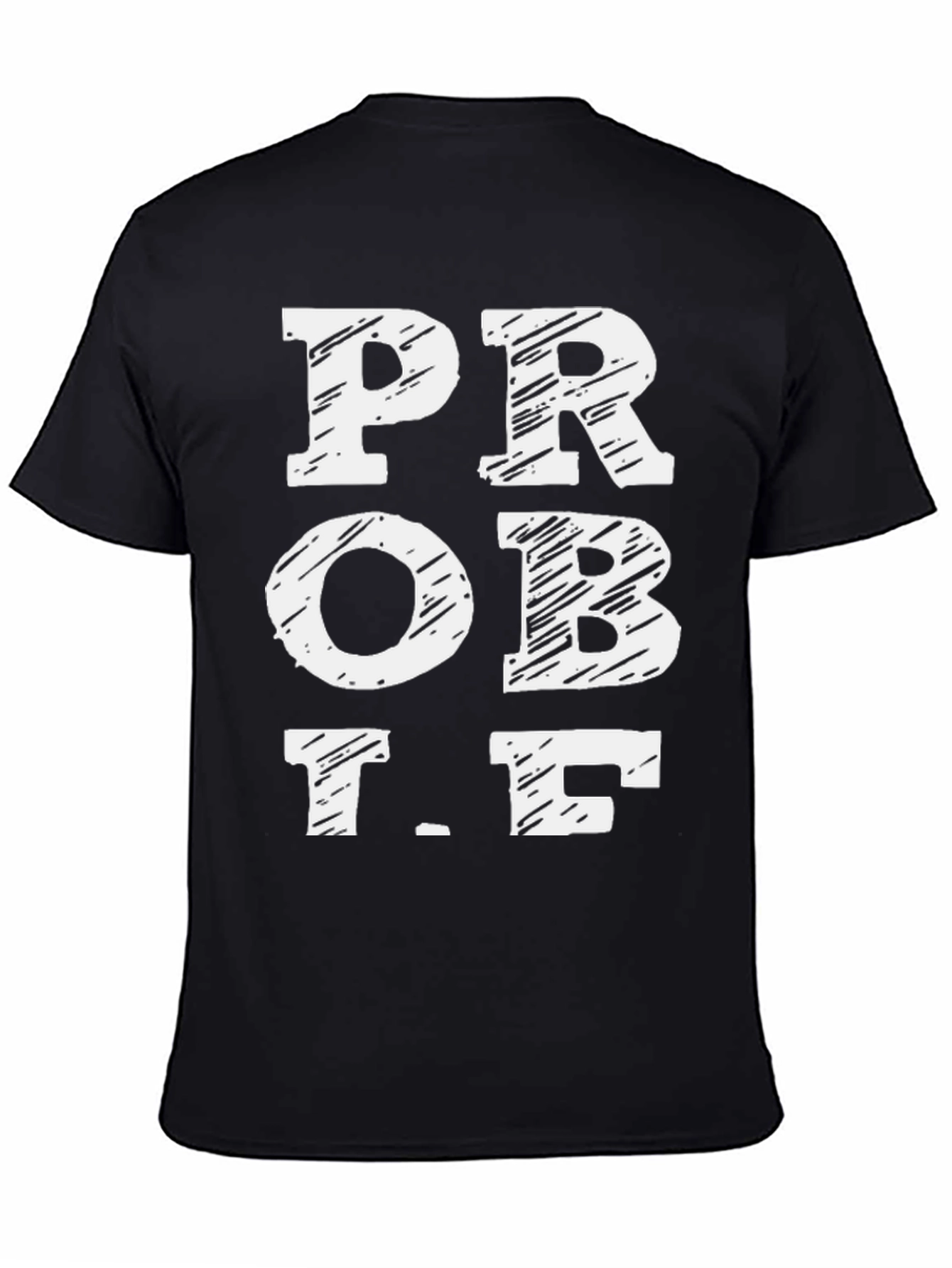 Black Prob LF Graphic Tee - Black Cotton T-Shirt view 4