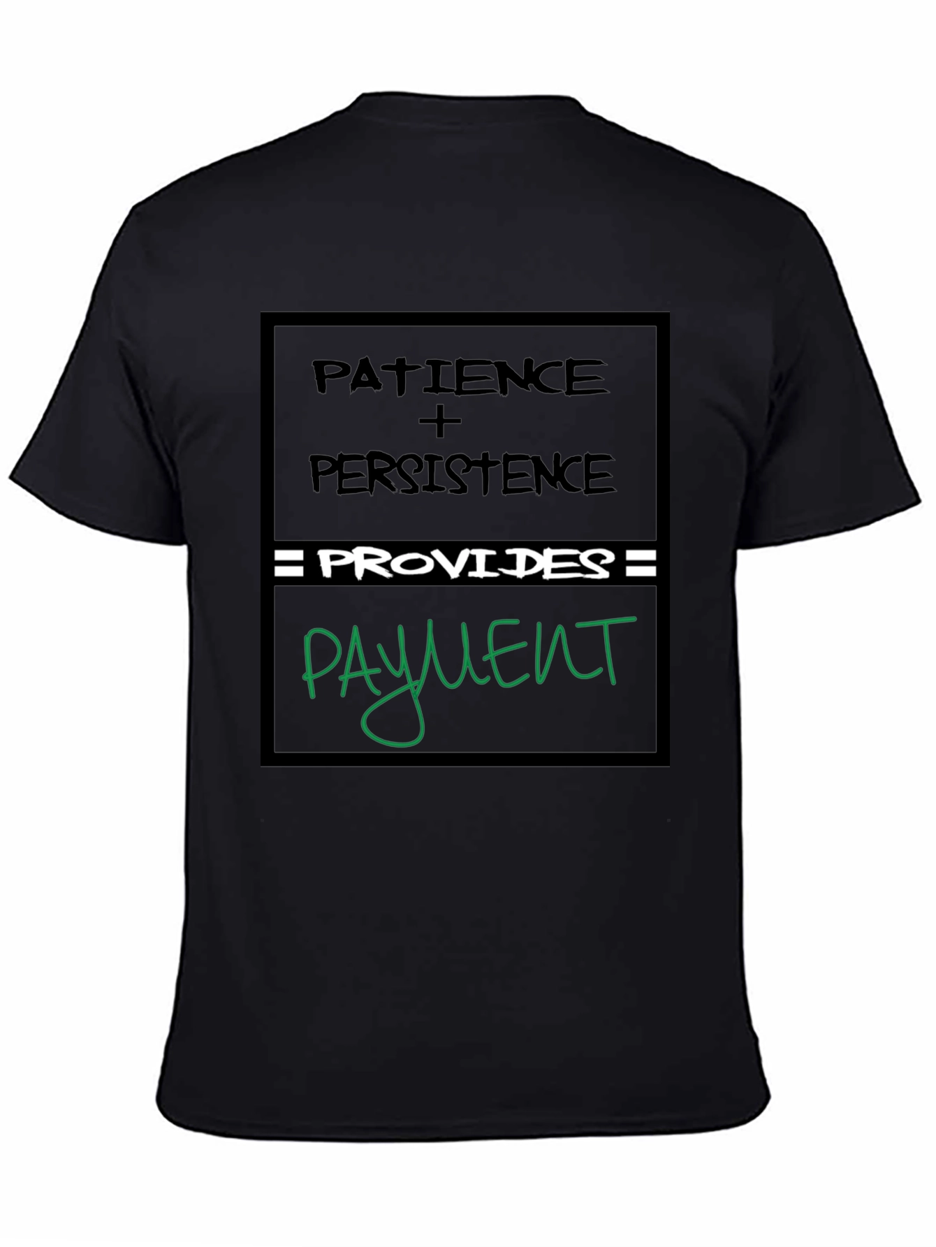 Black Patience & Persistence Graphic Tee view 4