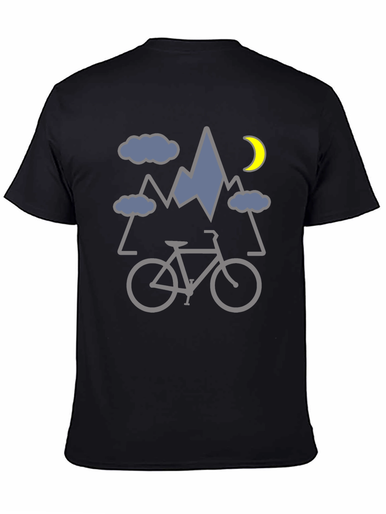Black Mountain Bike Graphic Tee - Adventure Awaits view 4