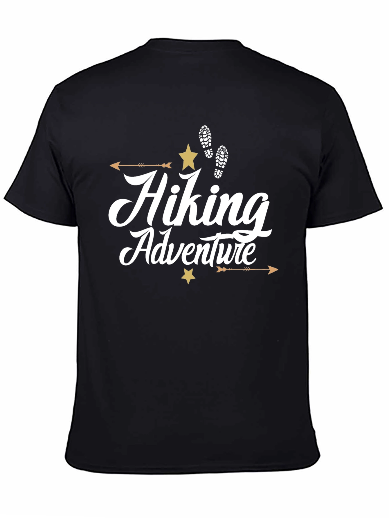 Black Hiking Adventure Graphic Tee - Outdoor Enthusiast Shirt view 4