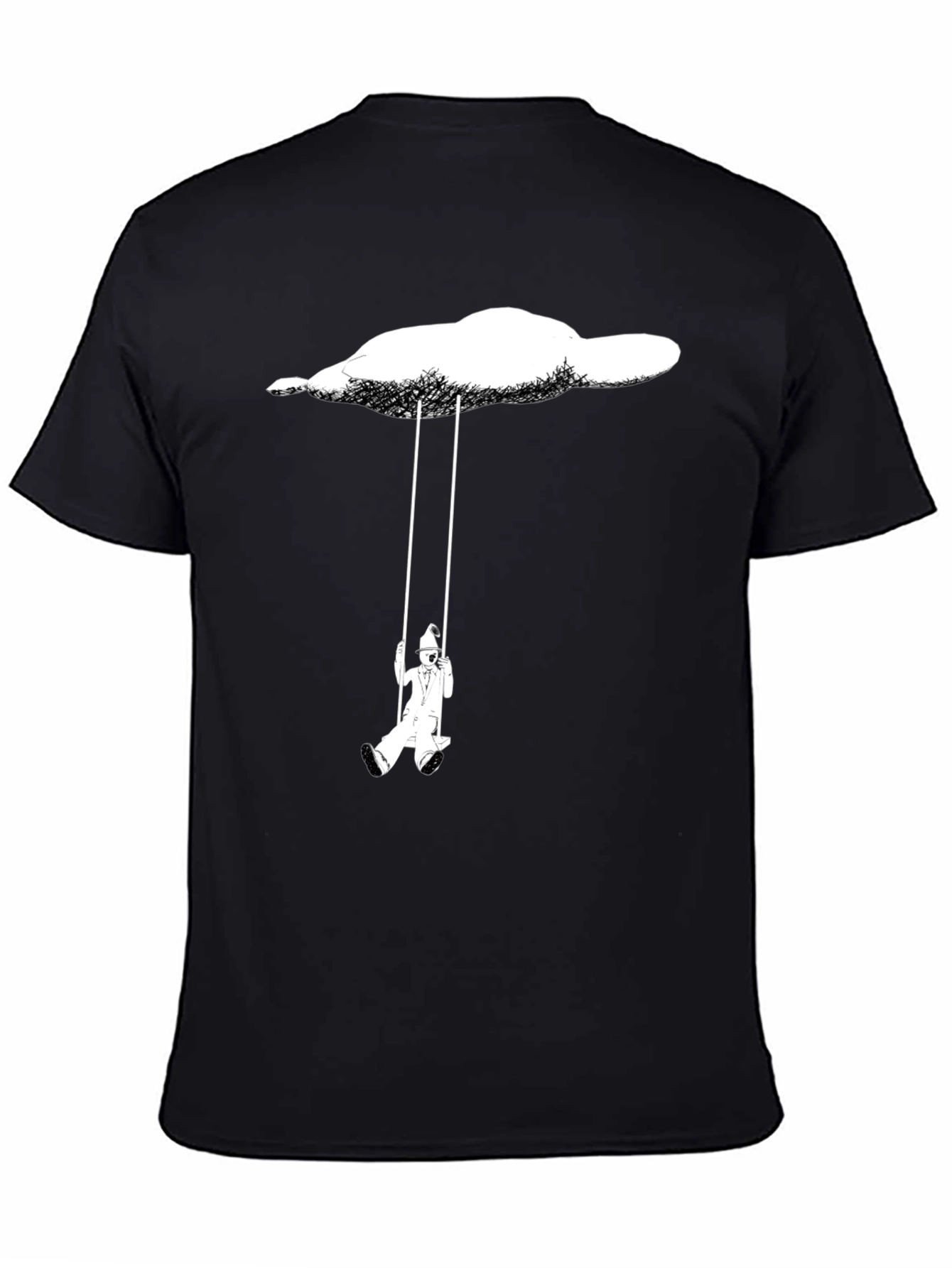 Black Cloud Swing Black T-Shirt view 4