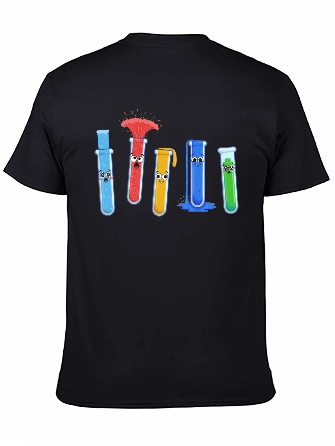 Black Science Beaker Cartoon Graphic Tee view 4