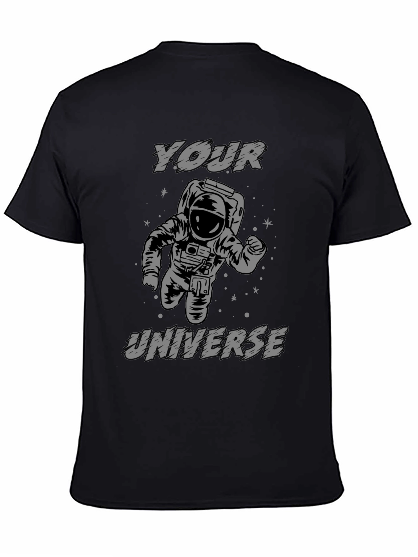 Black Your Universe Astronaut Graphic T-Shirt view 4