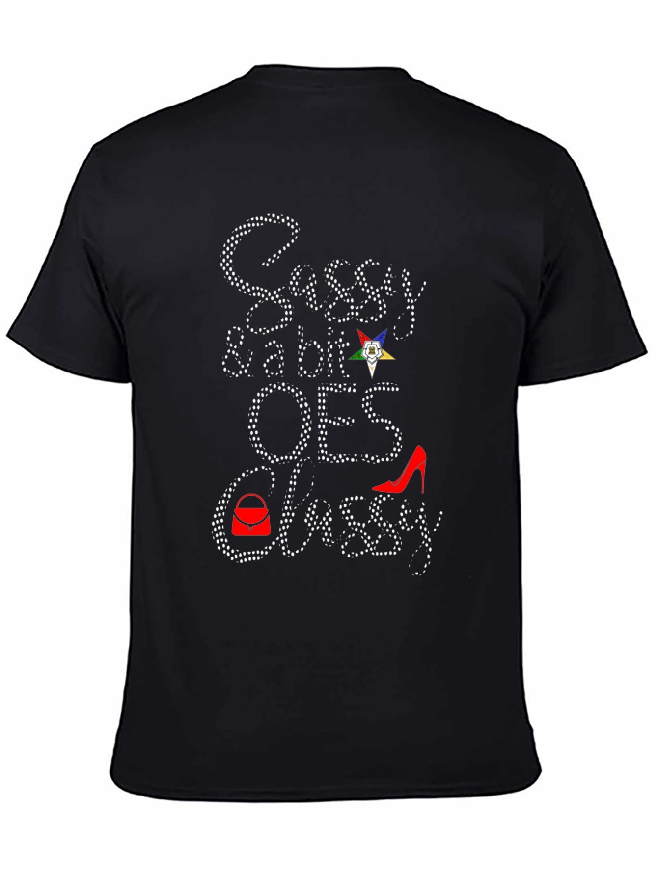 Black Sassy OES Rhinestone T-Shirt view 4