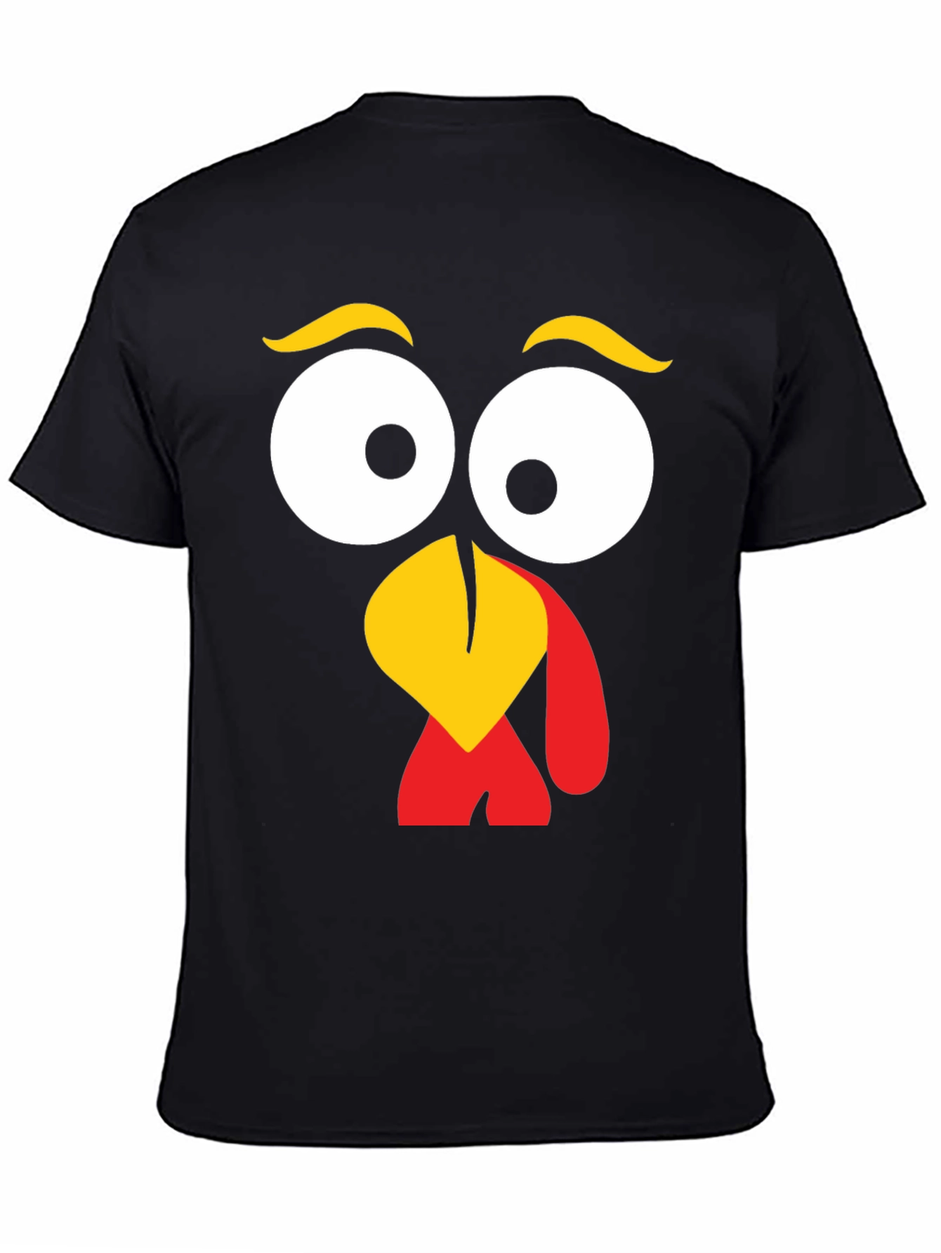 Black Turkey Face Graphic Tee - Thanksgiving Fun view 4