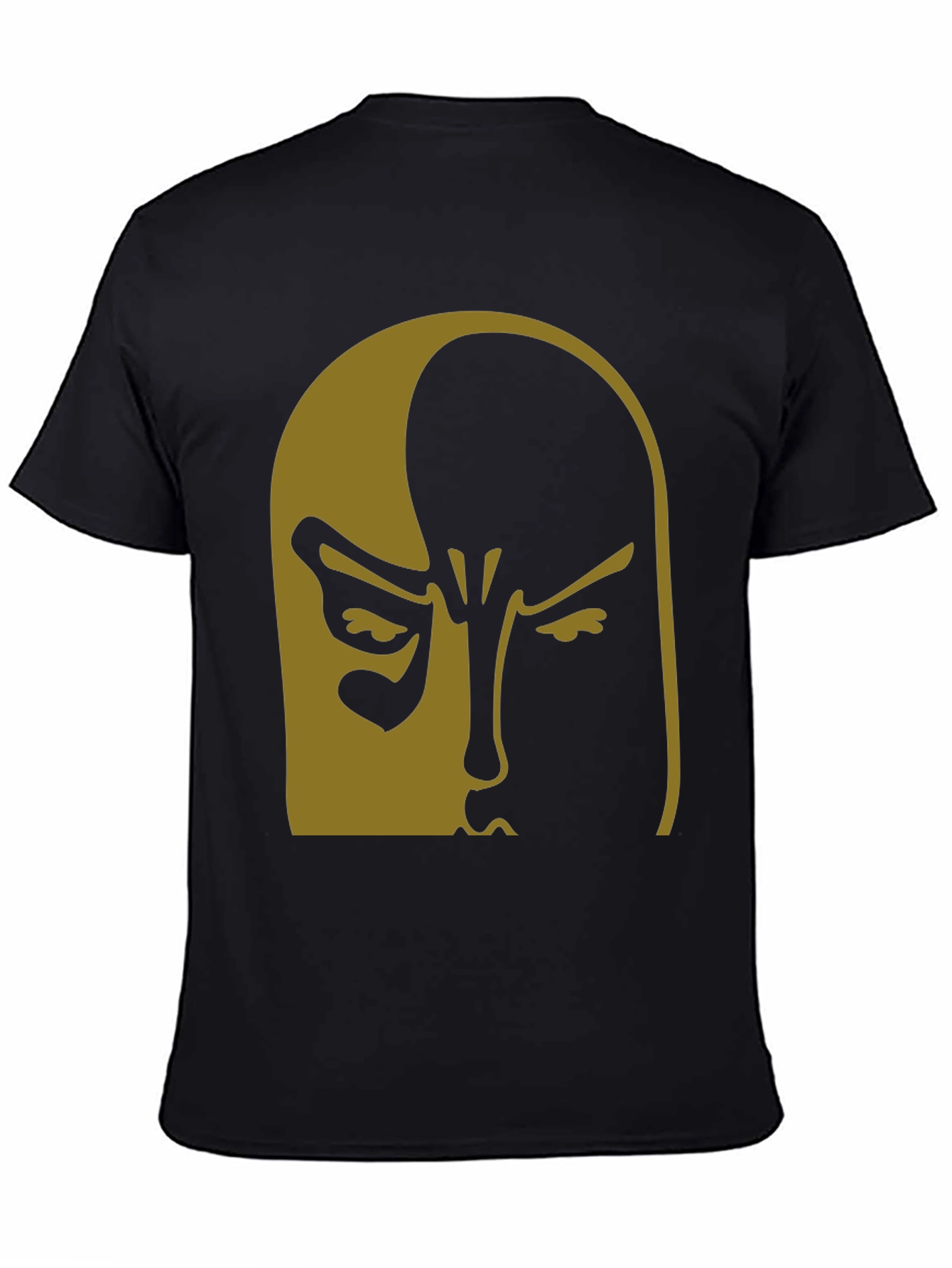 Black Mystery Face Graphic Tee view 4