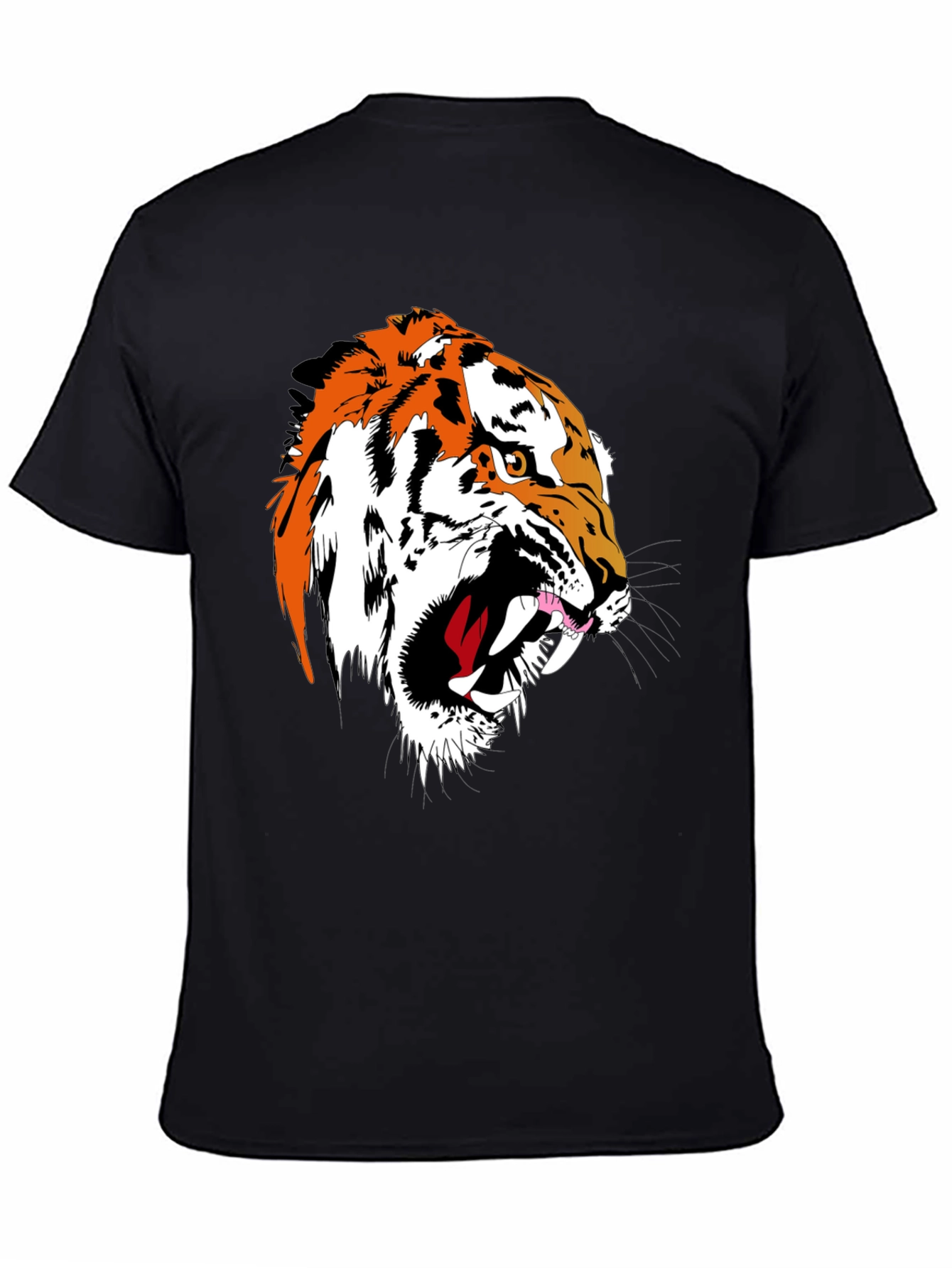 Black Tiger Graphic Tee - Fierce Black T-Shirt view 4