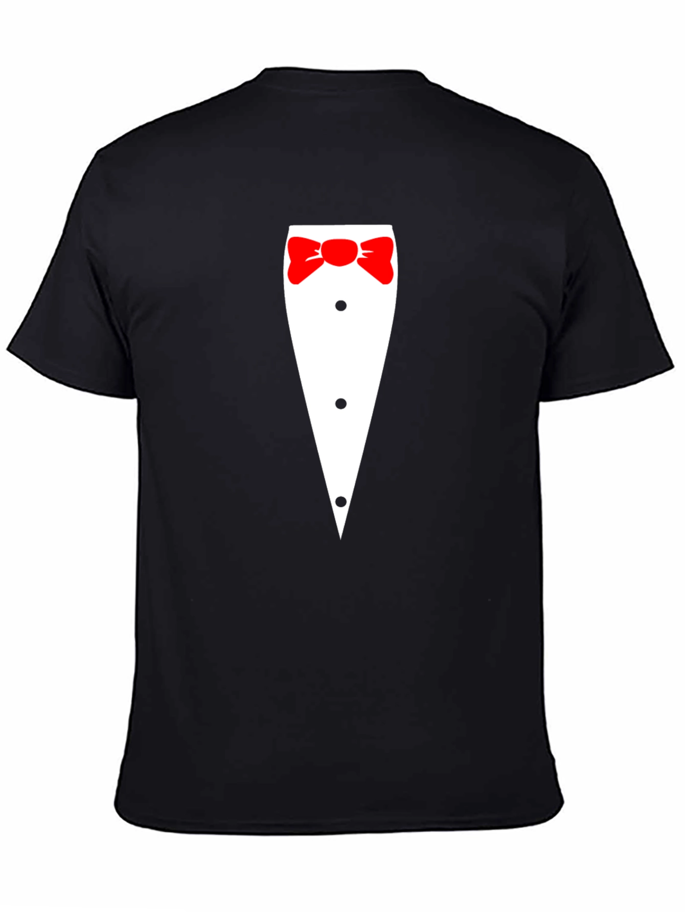 Black Tuxedo Graphic Tee - Novelty Formal Wear T-Shirt view 4